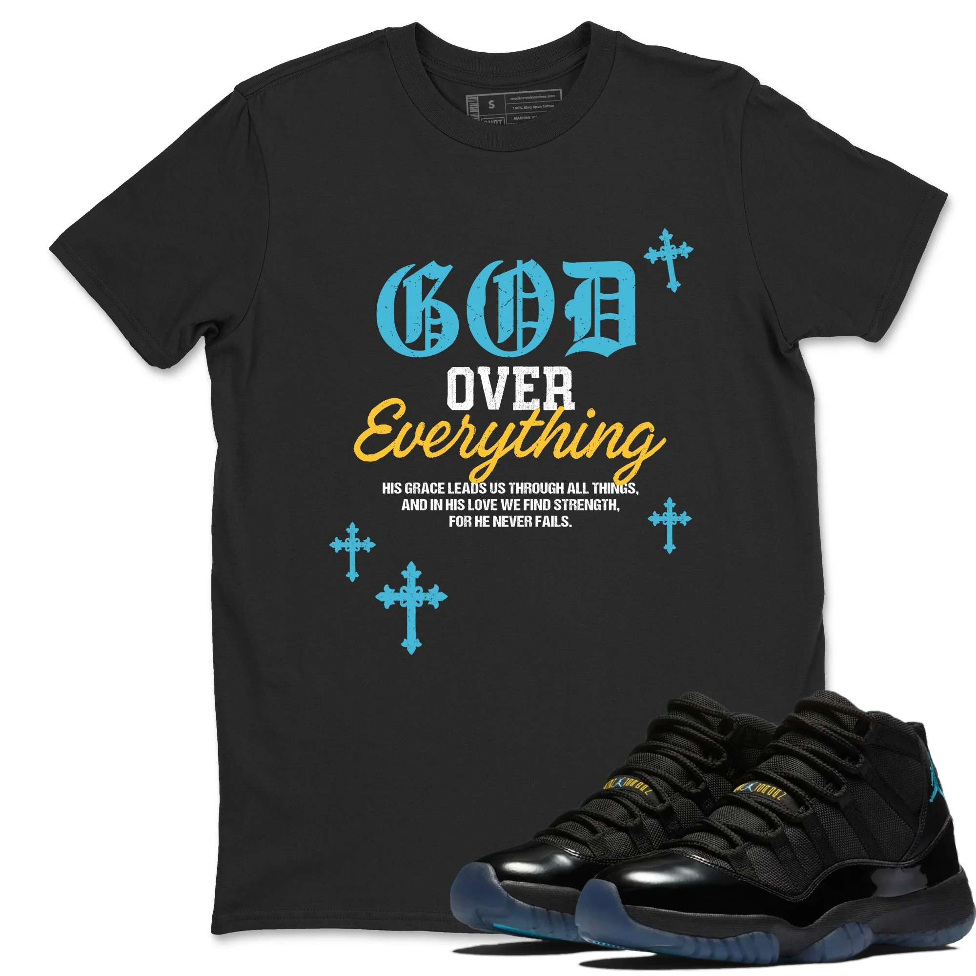 God Over Everything Sneaker Tees - Air Jordan 11 Gamma