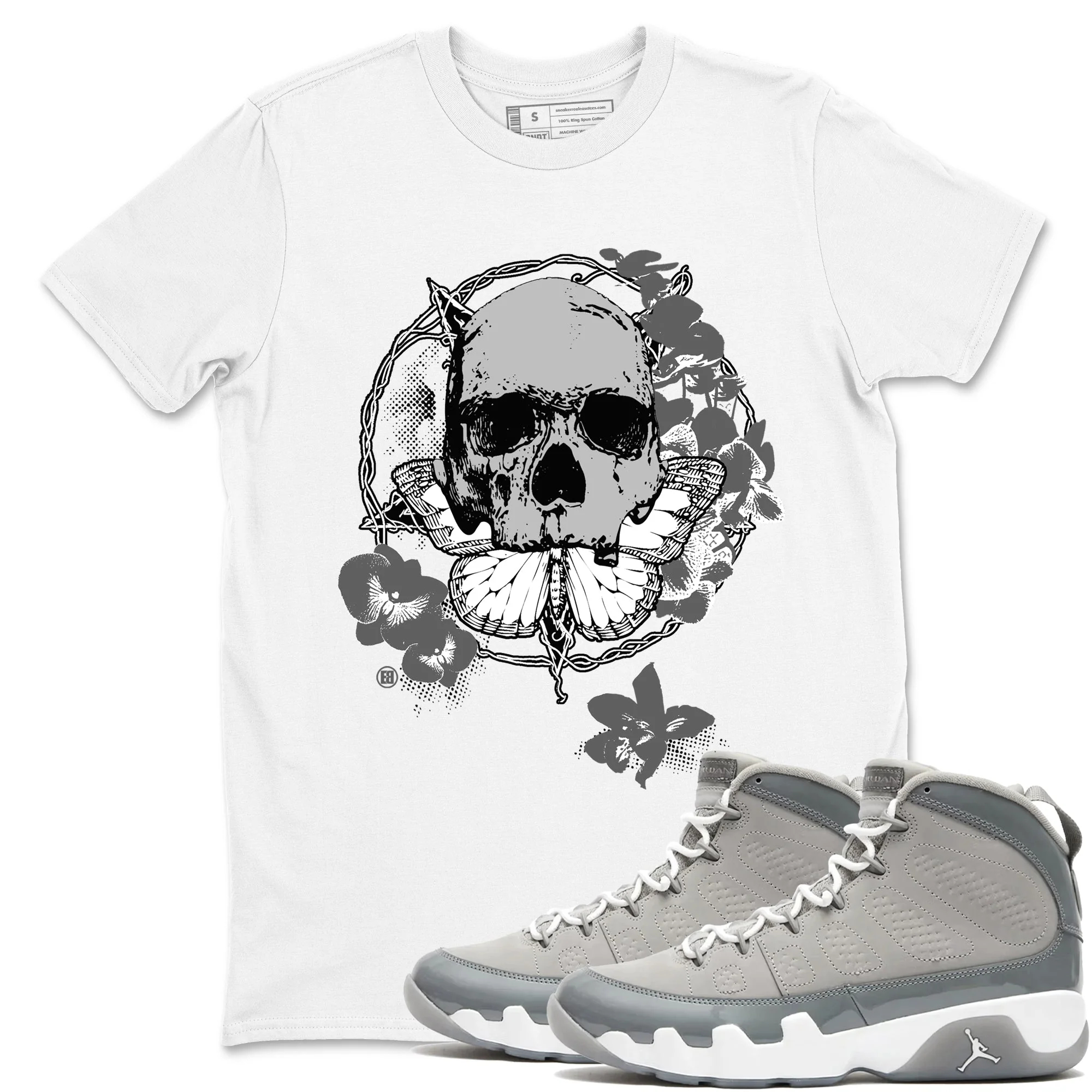 Carpe Diem Skull Sneaker Tees - Air Jordan 9 Cool Grey