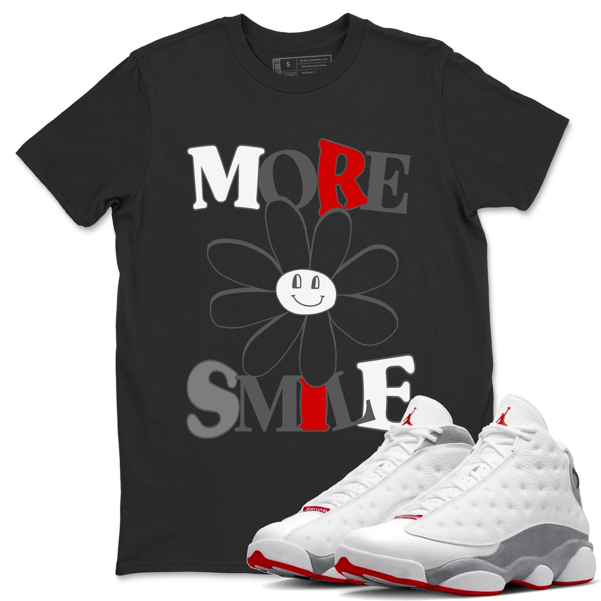 More Smile Unisex Tops - Air Jordan 13 Wolf Grey