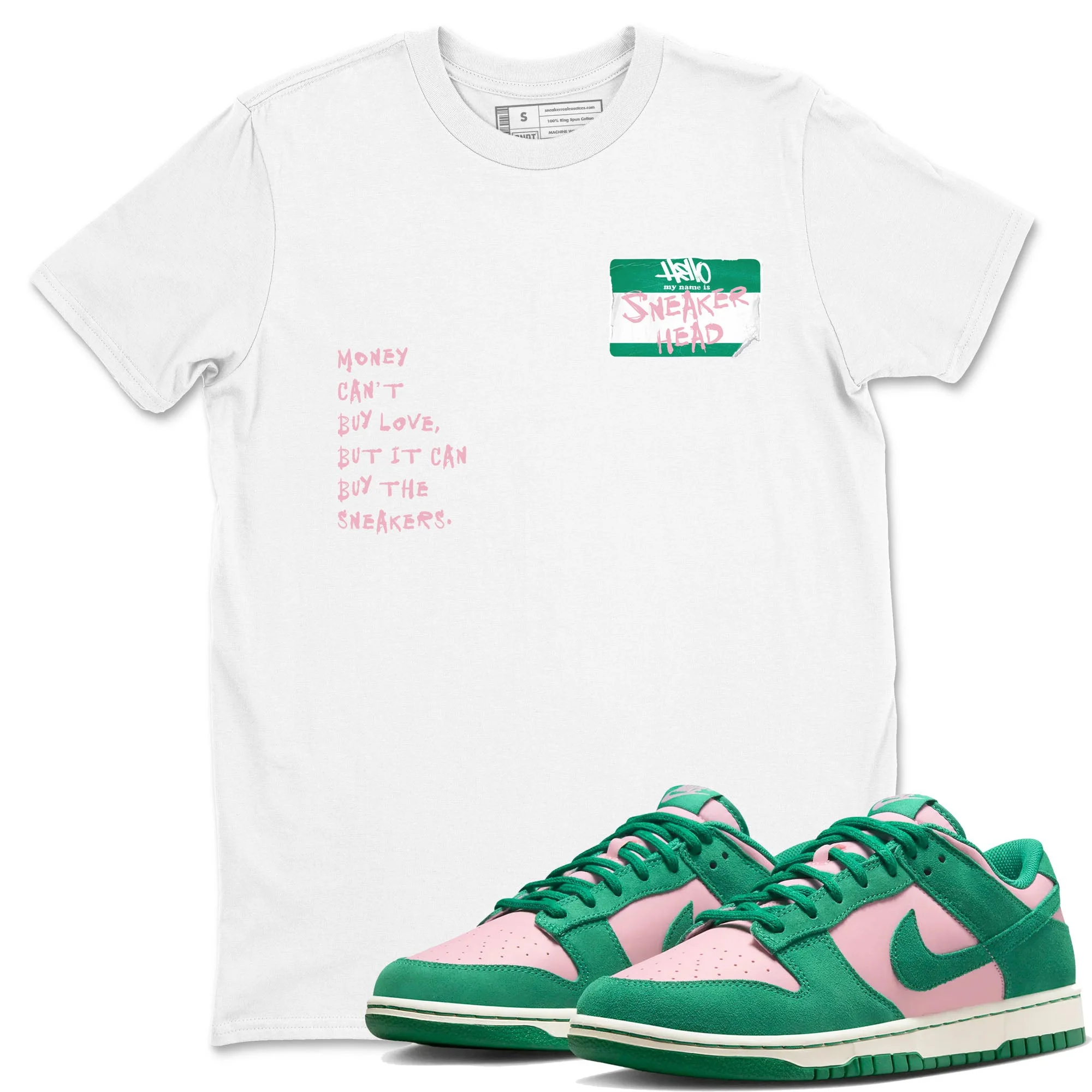Sneakerhead Badge Sneaker Tees - Dunk Medium Soft Pink Malachite