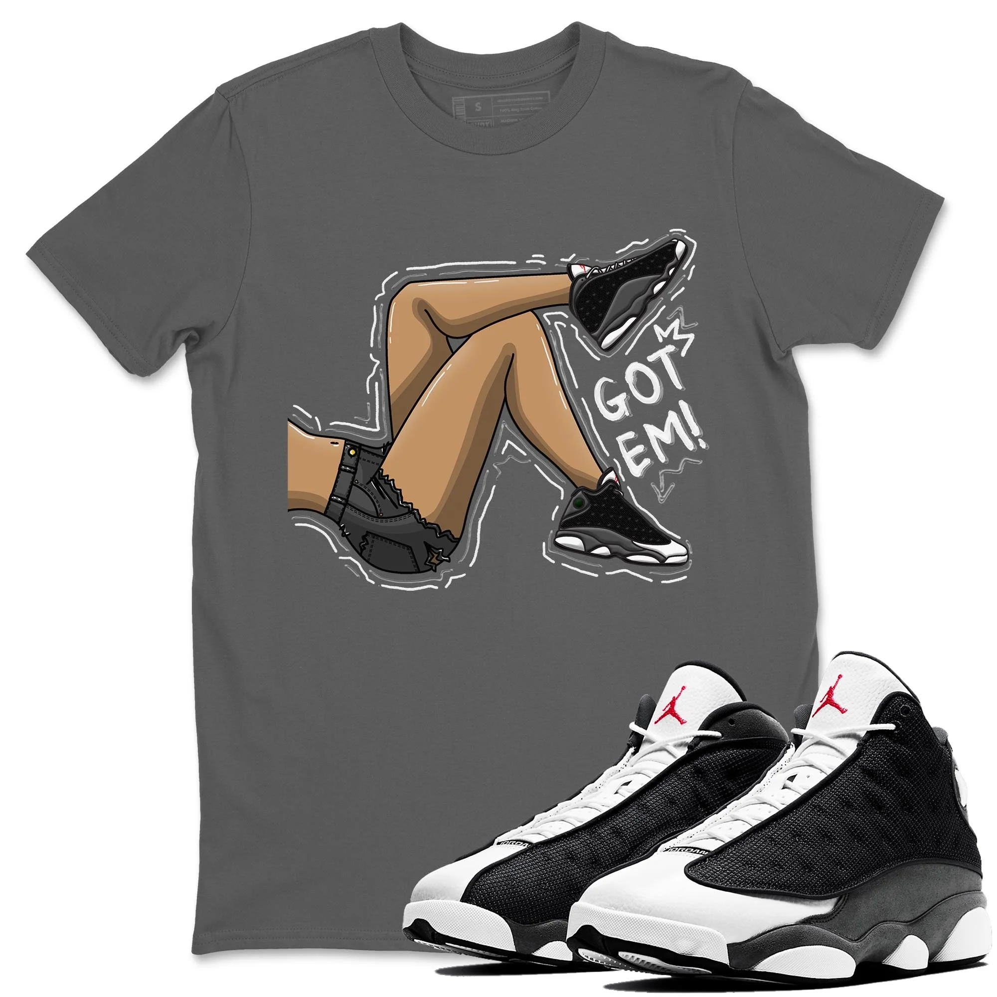 Got Em Legs Unisex Tops - Air Jordan 13 Black Flint