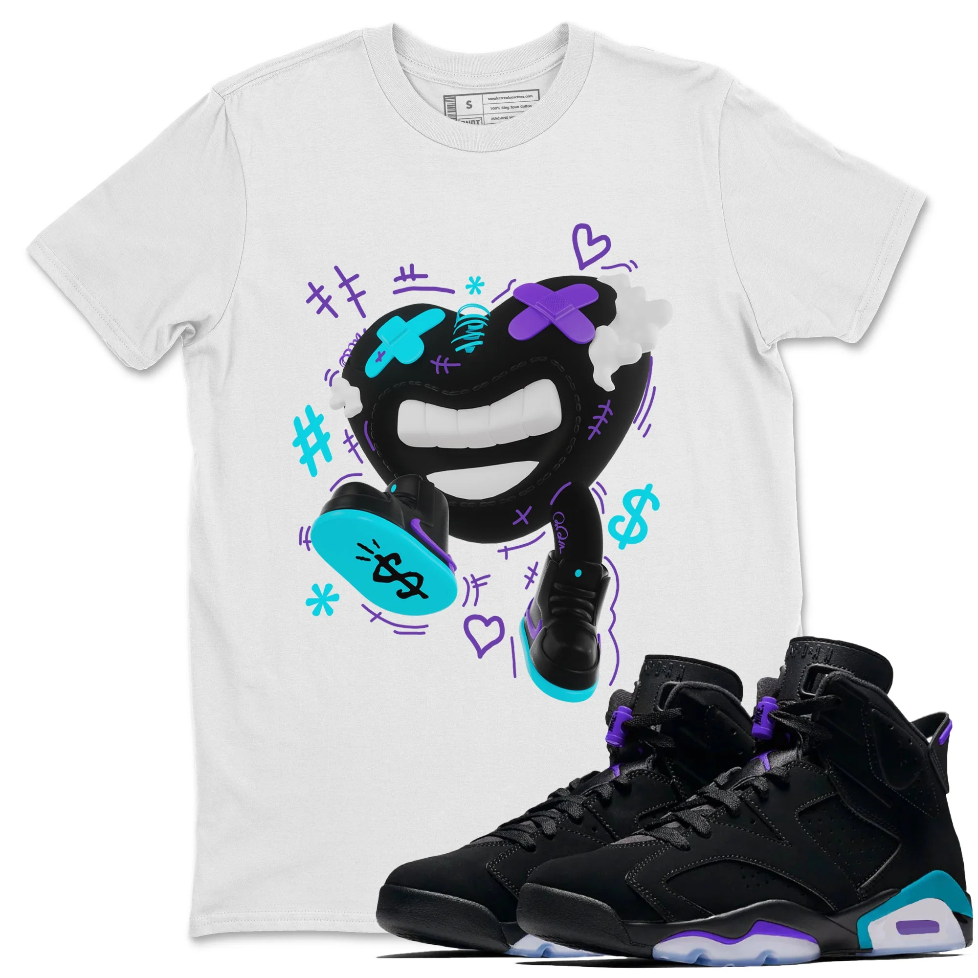 Walk In Love SNRT Sneaker Tee - Air Jordan 6 Aqua