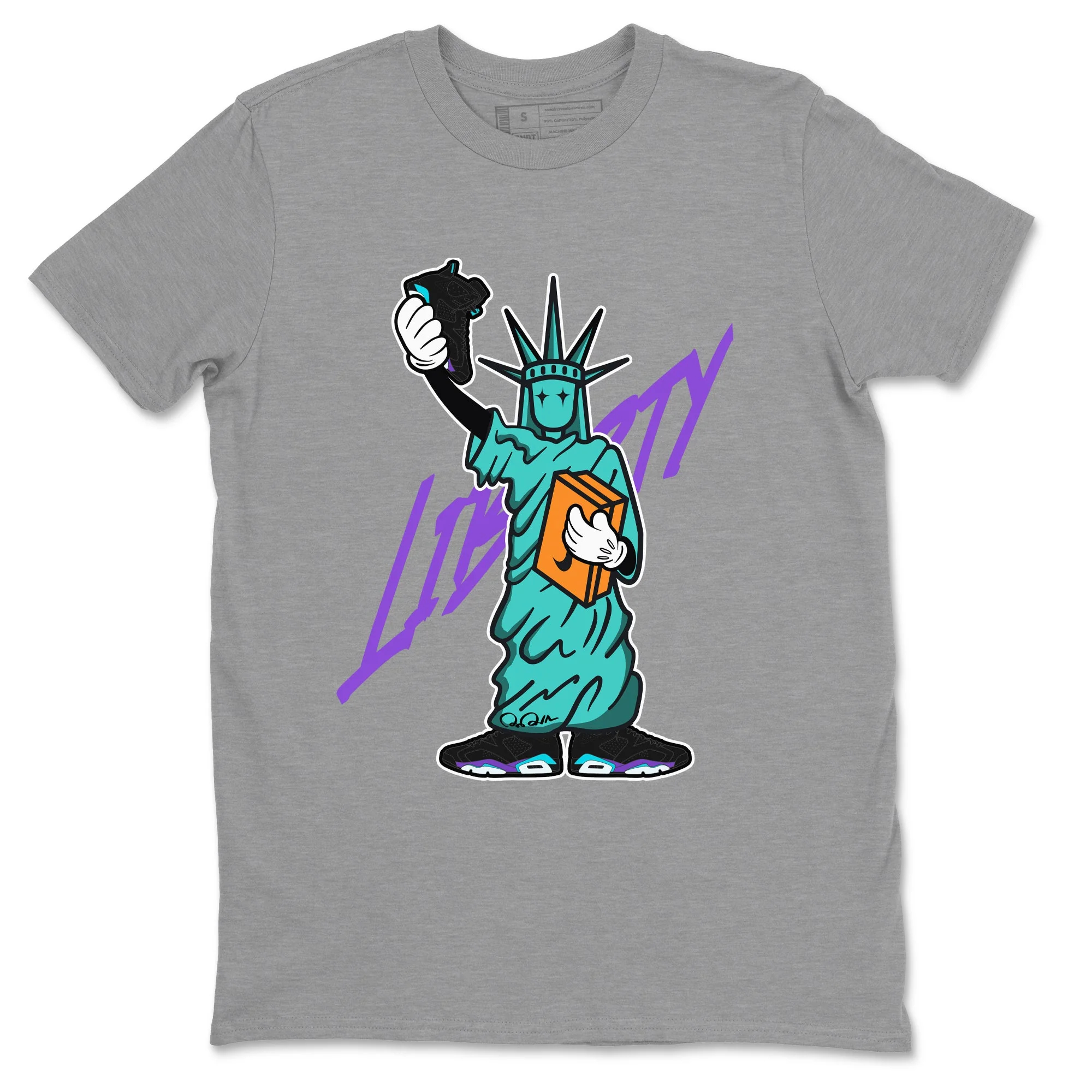 Statue Of Liberty Sneaker Tee - Air Jordan 6 Aqua