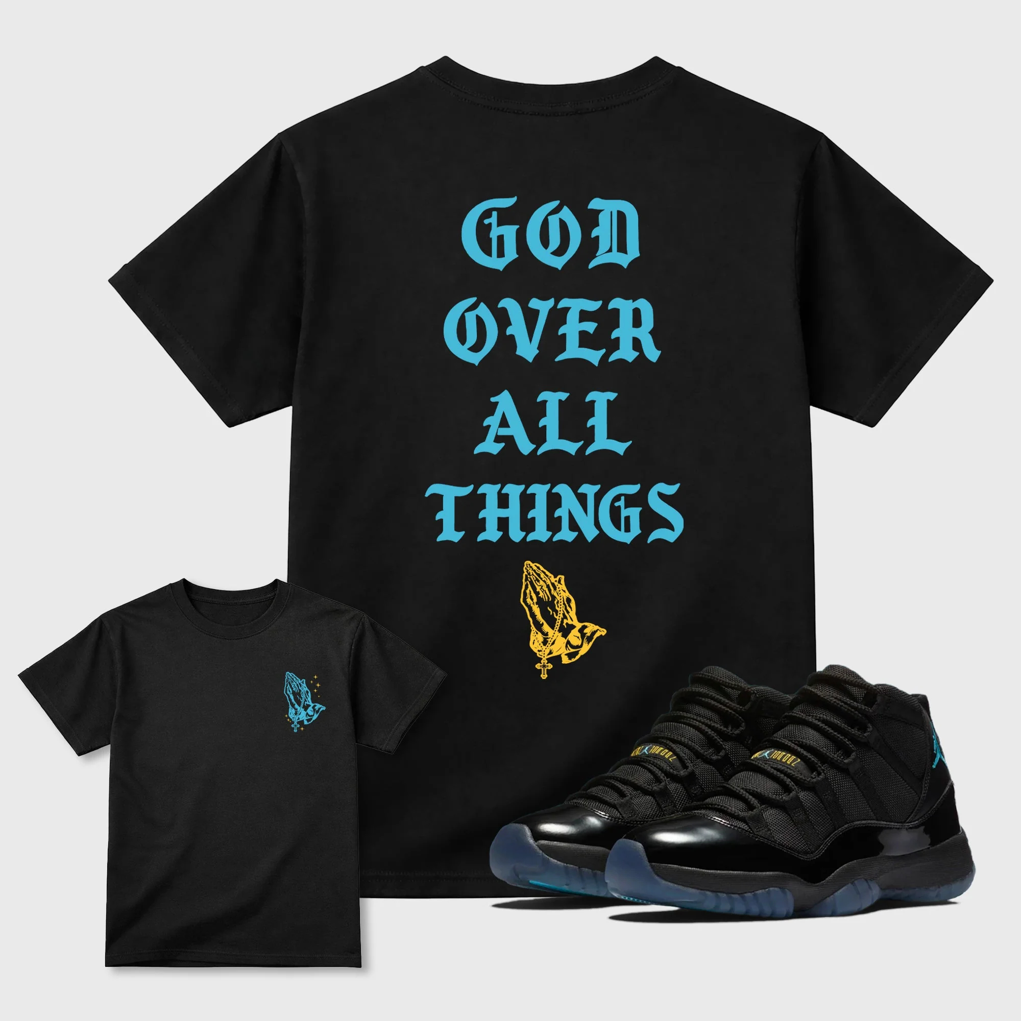 God Over All Things Sneaker Tees - Air Jordan 11 Gamma