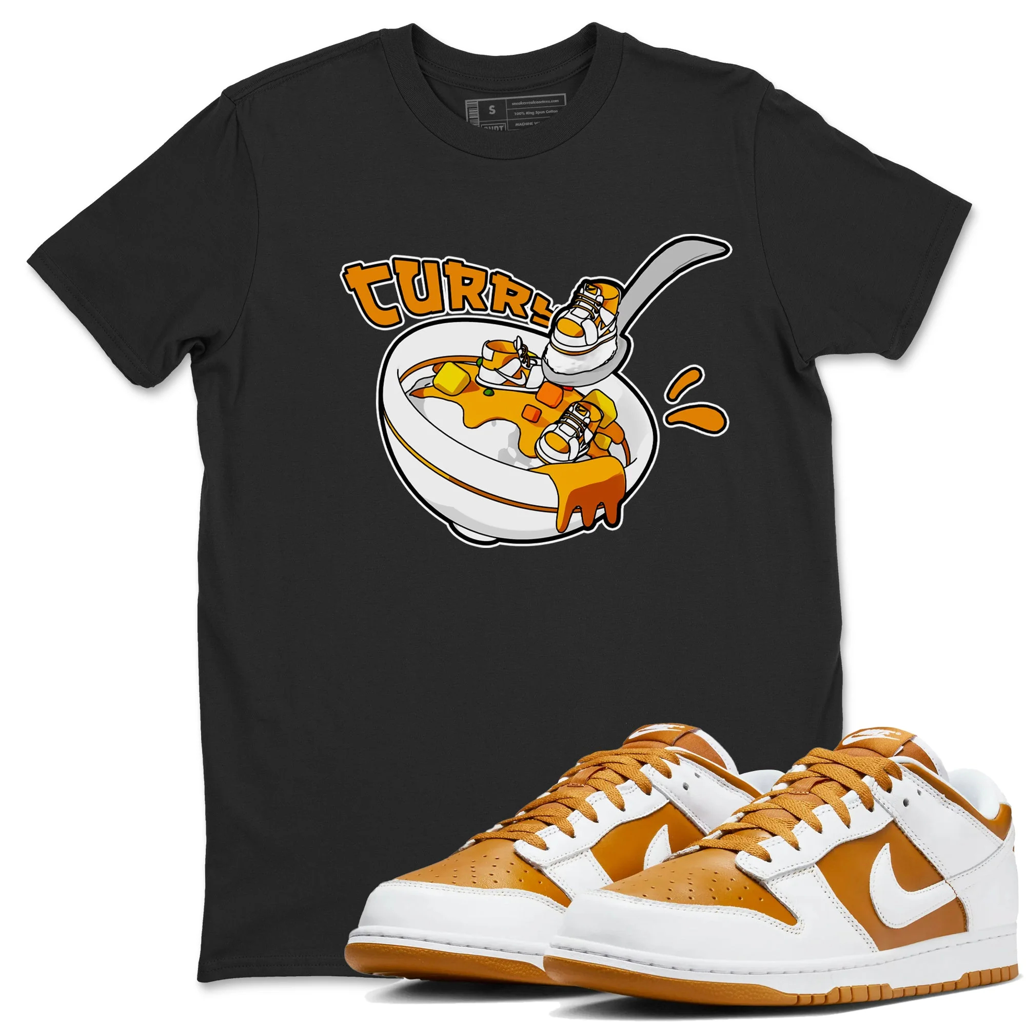 Eat Curry Sneaker Tees - Dunk Dark Curry