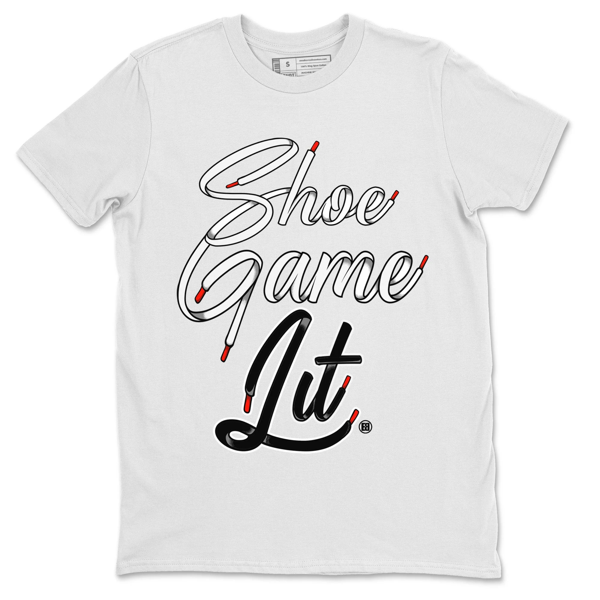 Shoe Game Lit Shoe Lace Unisex Tops - Air Jordan 13 Black Flint