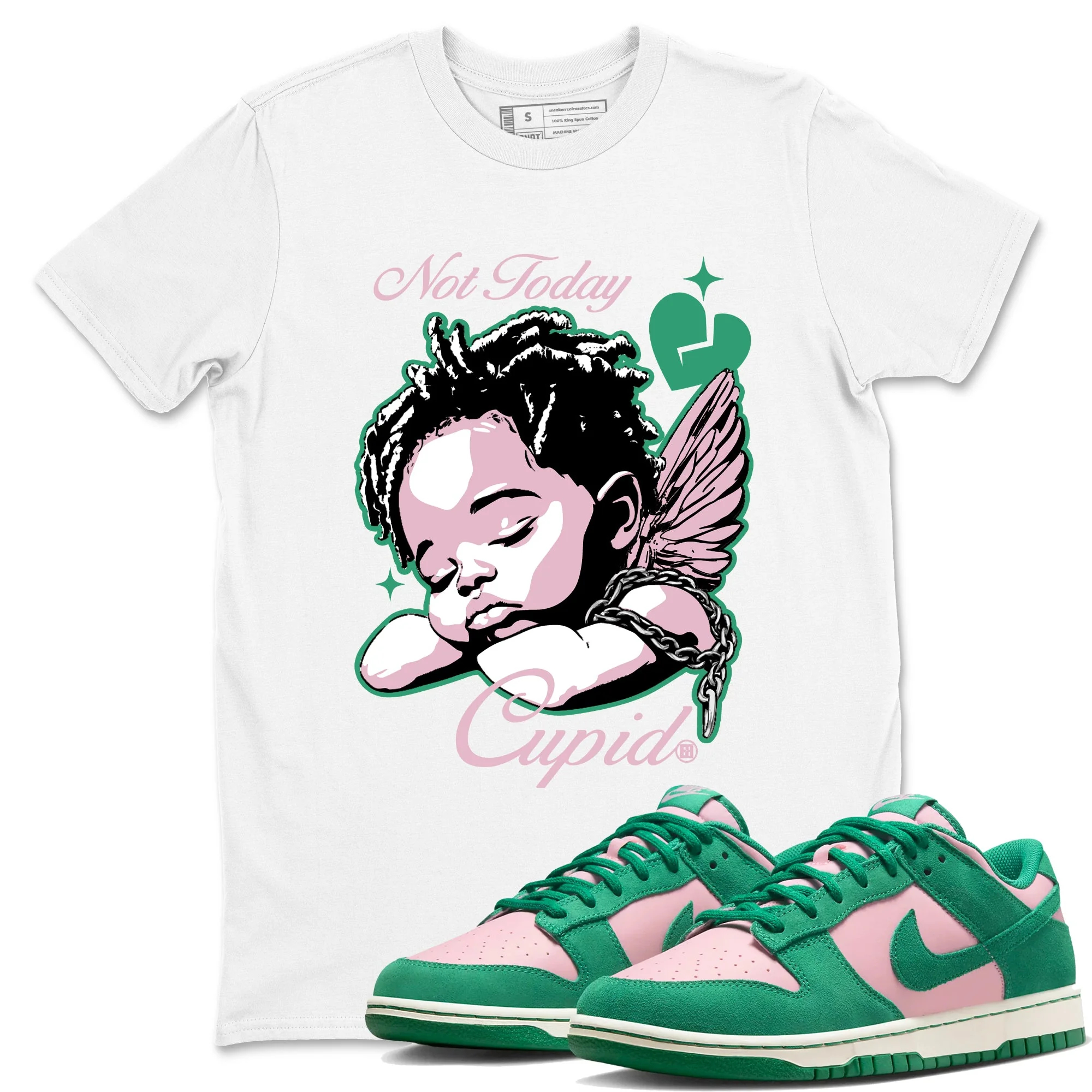 Not Today Cupid Sneaker Tees - Dunk Medium Soft Pink Malachite