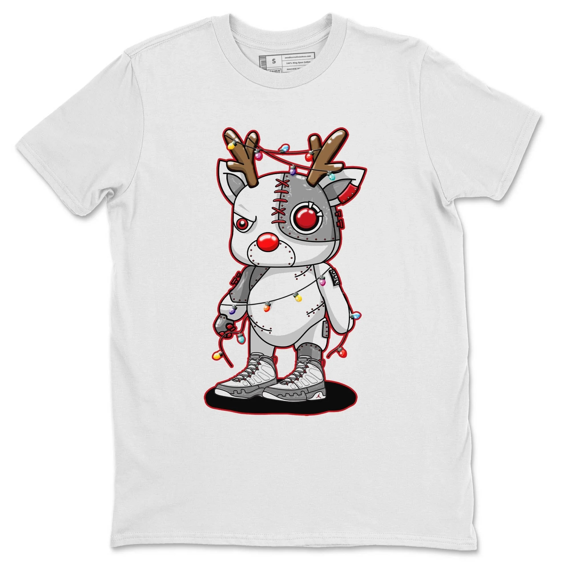 Cyborg Reindeer Unisex Tops - Air Jordan 9 Fire Red