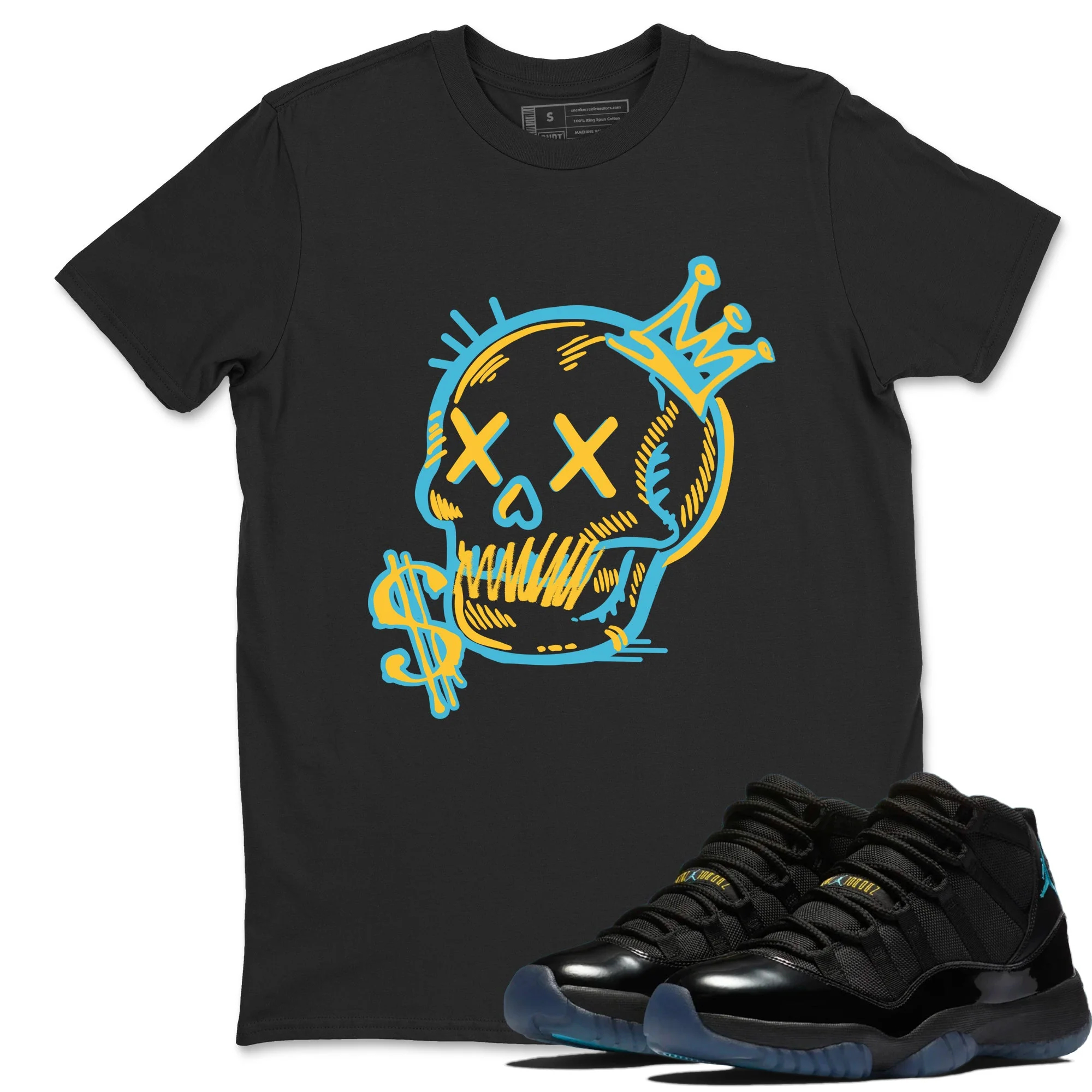 Neon Skull Sneaker Tees - Air Jordan 11 Gamma