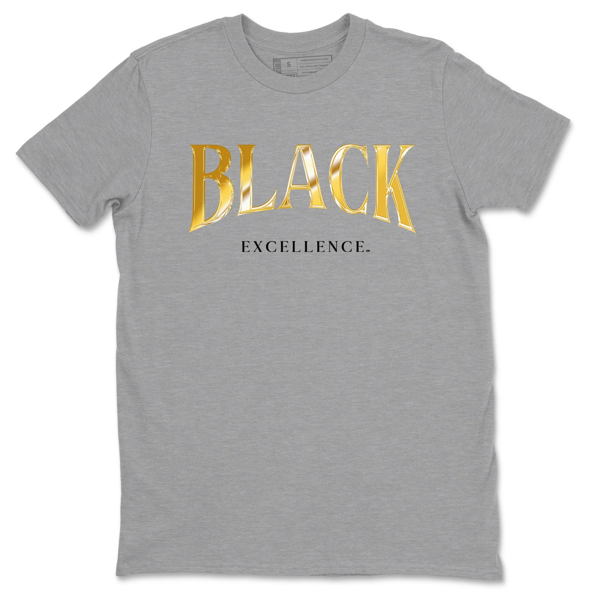 Black Excellence Sneaker Tees - Air Jordan 1 Black Metallic Gold