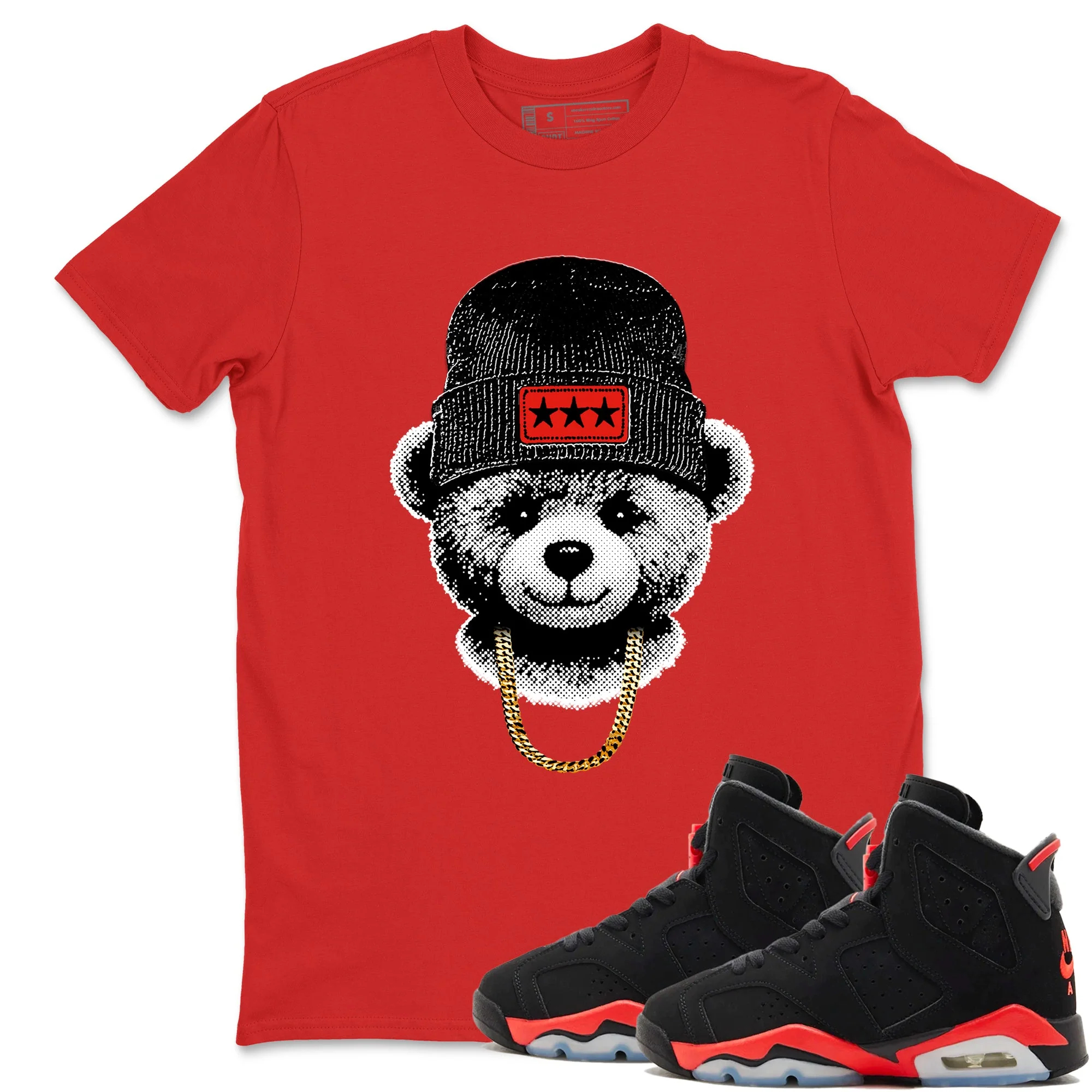 Gangster Teddy Sneaker Tees - Air Jordan 6 Reverse Infrared