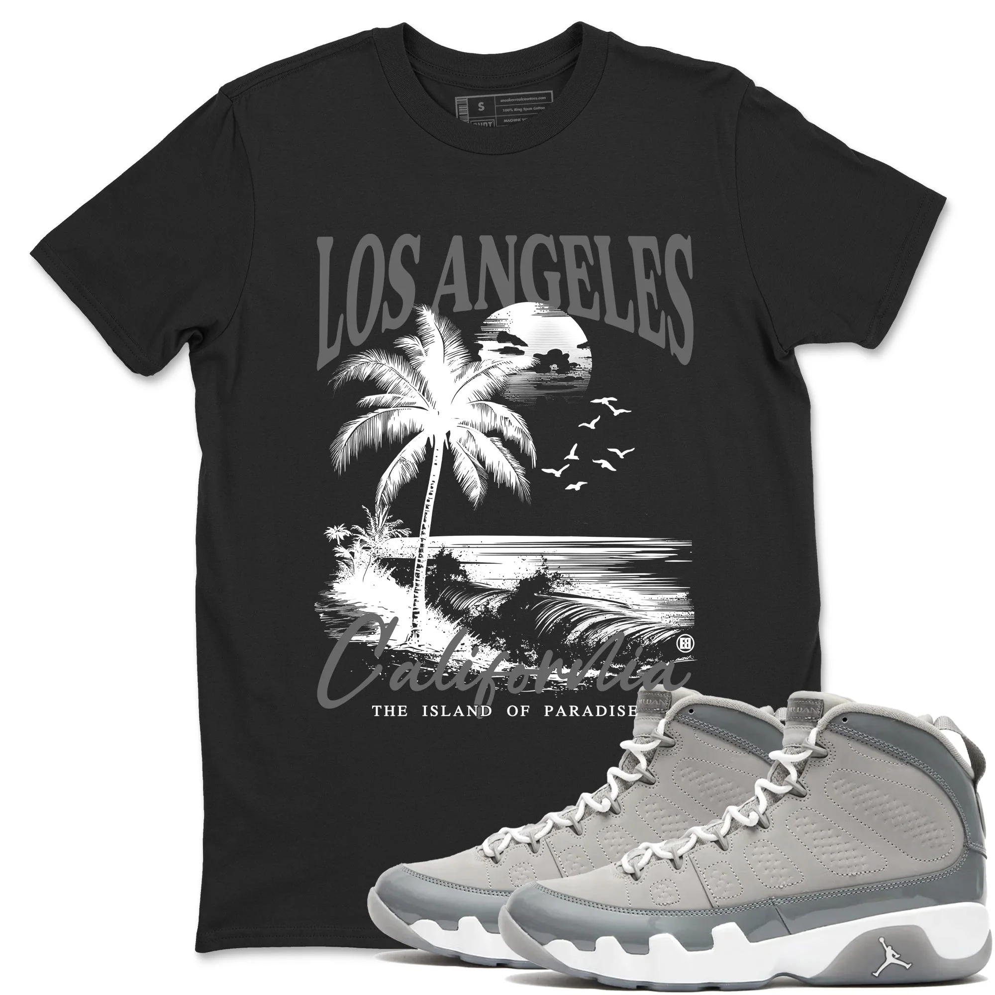 Los Angeles California Sneaker Tees - Air Jordan 9 Cool Grey