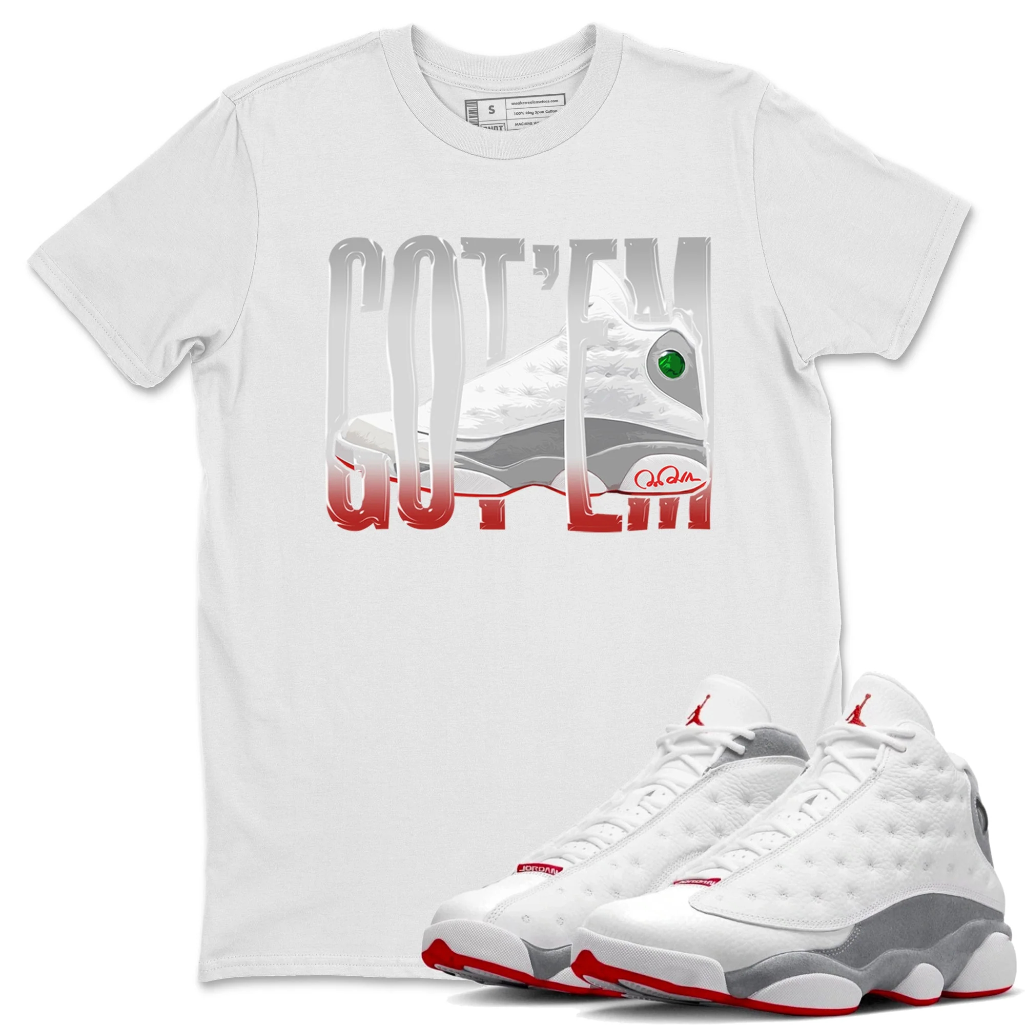 Wiggling Gotem Unisex Tops - Air Jordan 13 Wolf Grey