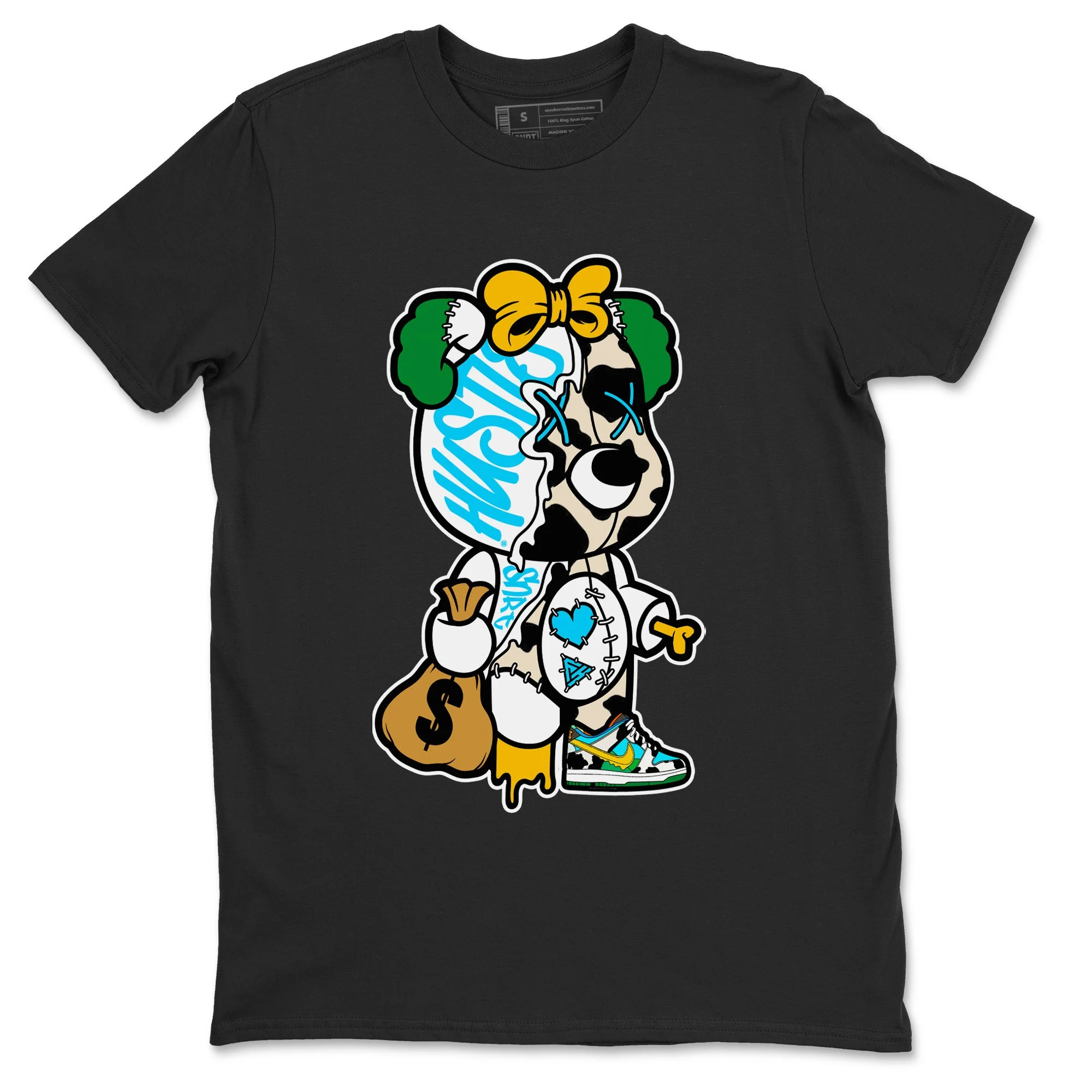 Stitched Hustle Bear Unisex Tops - Dunk Chunky Dunky