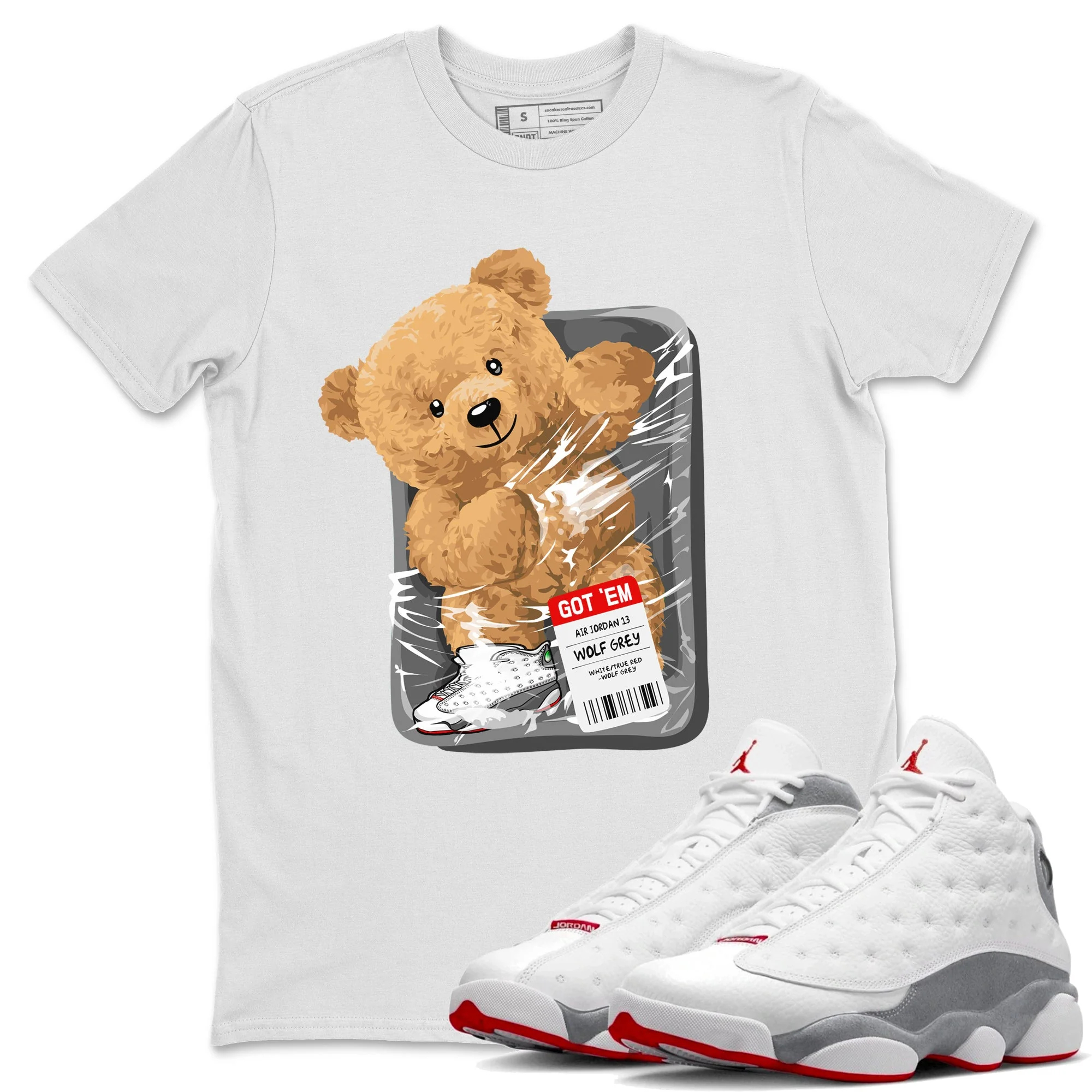 Packaged Bear Unisex Tops - Air Jordan 13 Wolf Grey