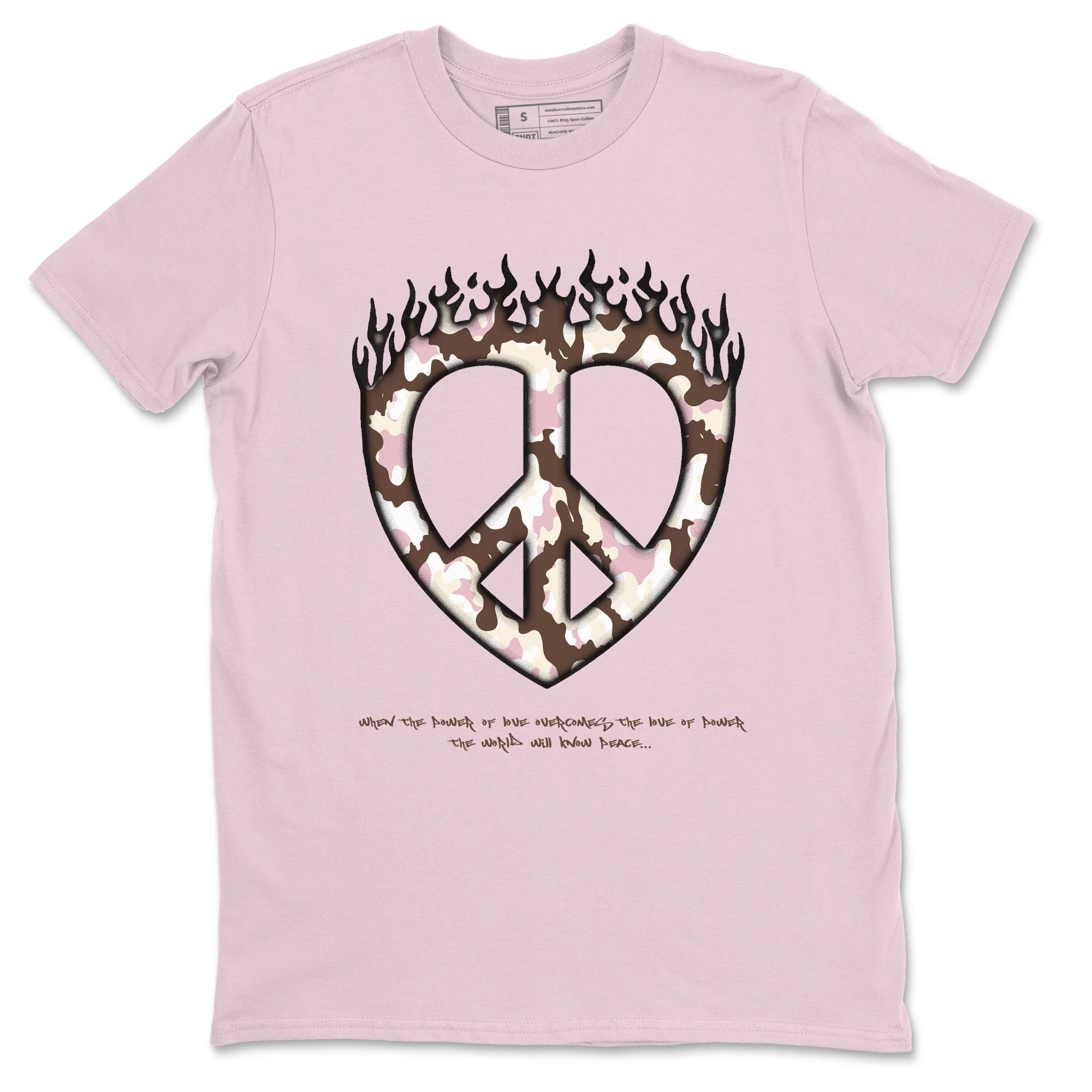 Love Peace Sneaker Tees - Dunk Cacao Wow And Pink Foam
