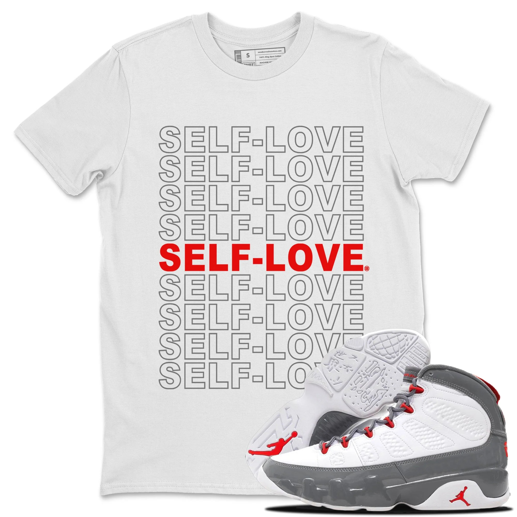 Self Love Unisex Tops - Air Jordan 9 Fire Red