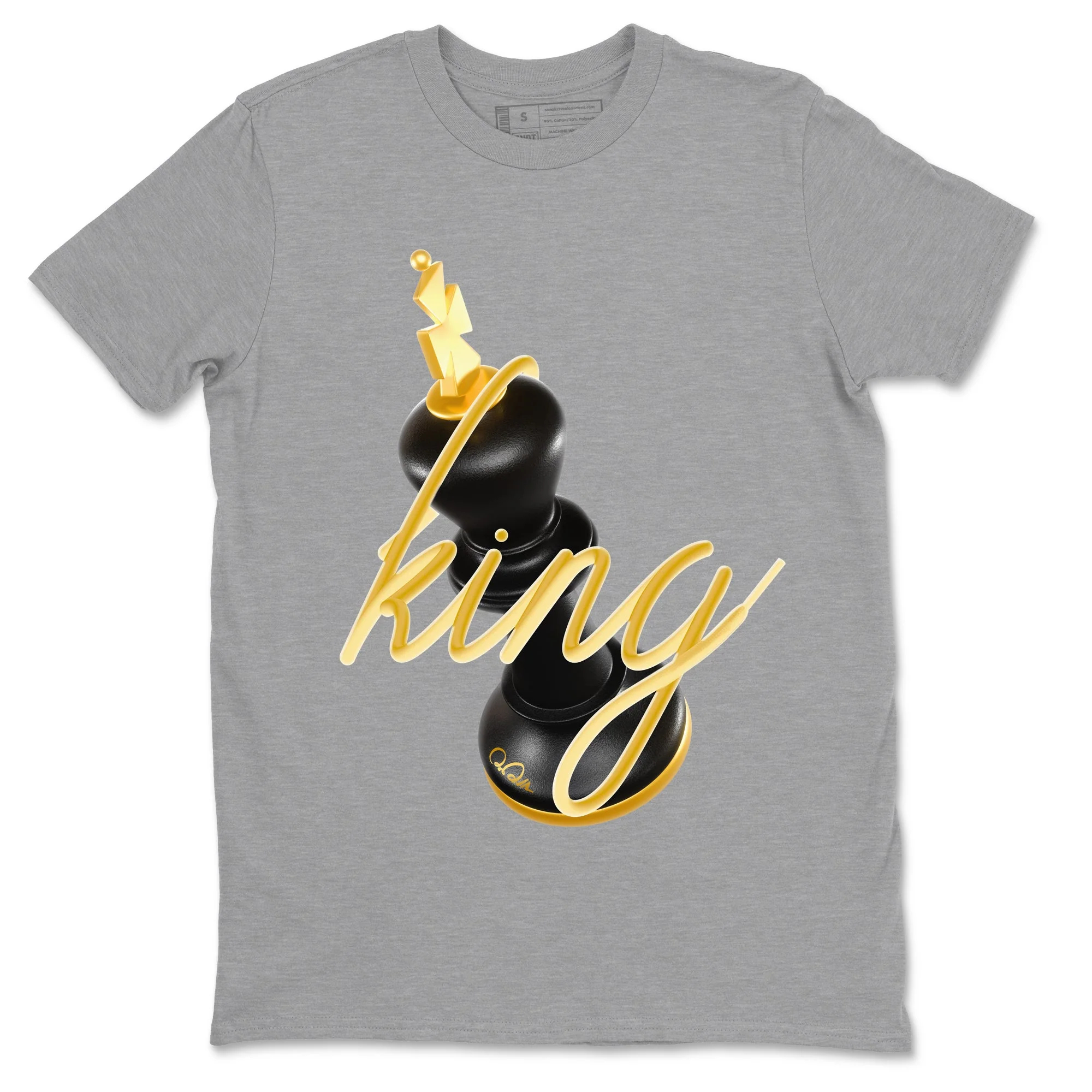3D King Sneaker Tees - Air Jordan 1 Black Metallic Gold