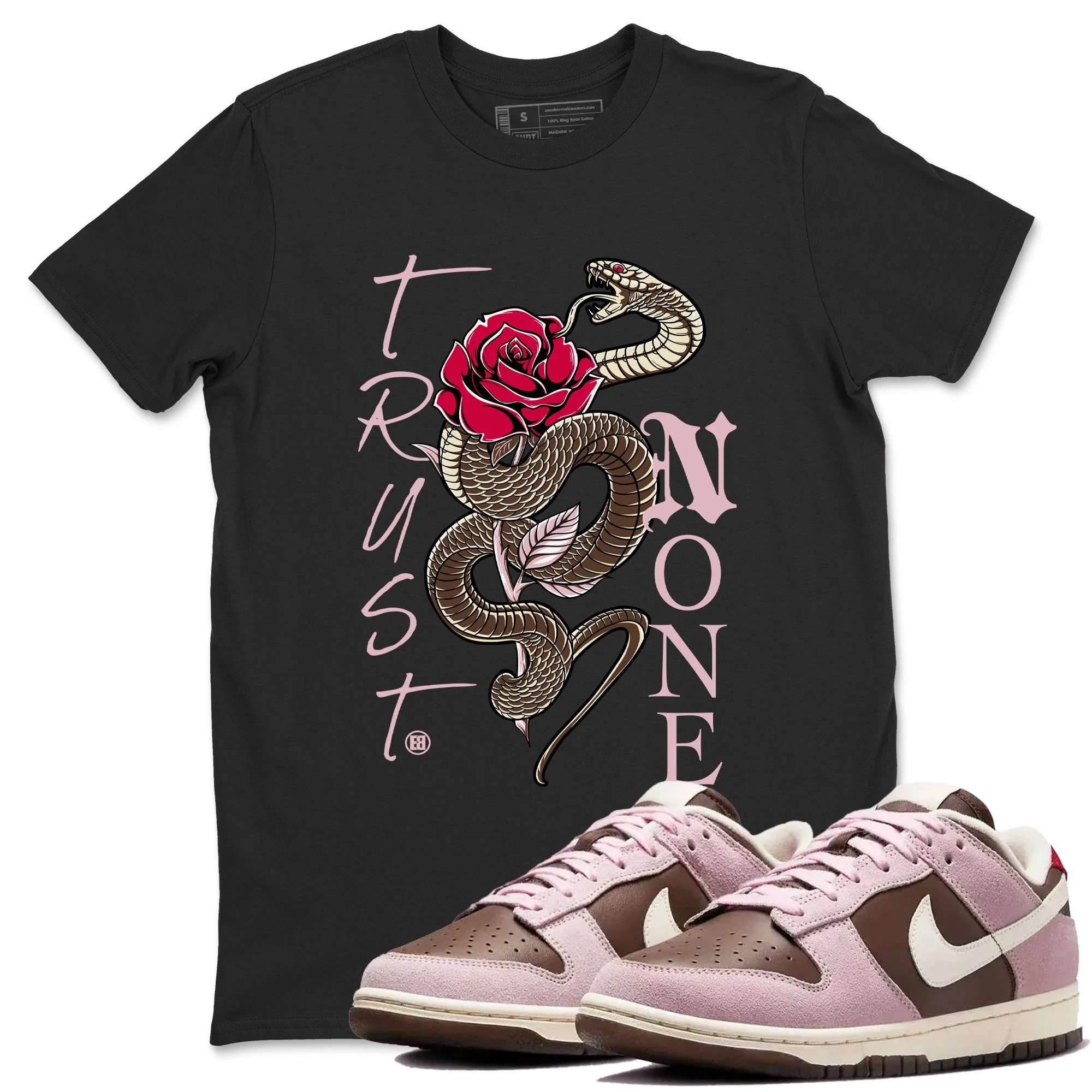 Trust None Sneaker Tees - Dunk Cacao Wow And Pink Foam
