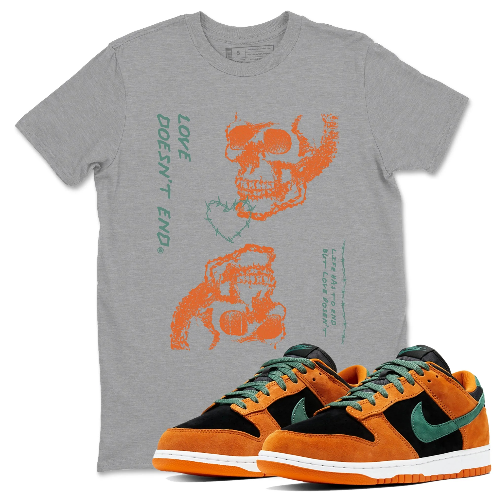 Love Doesn't End Sneaker Tees - Dunk Ceramic