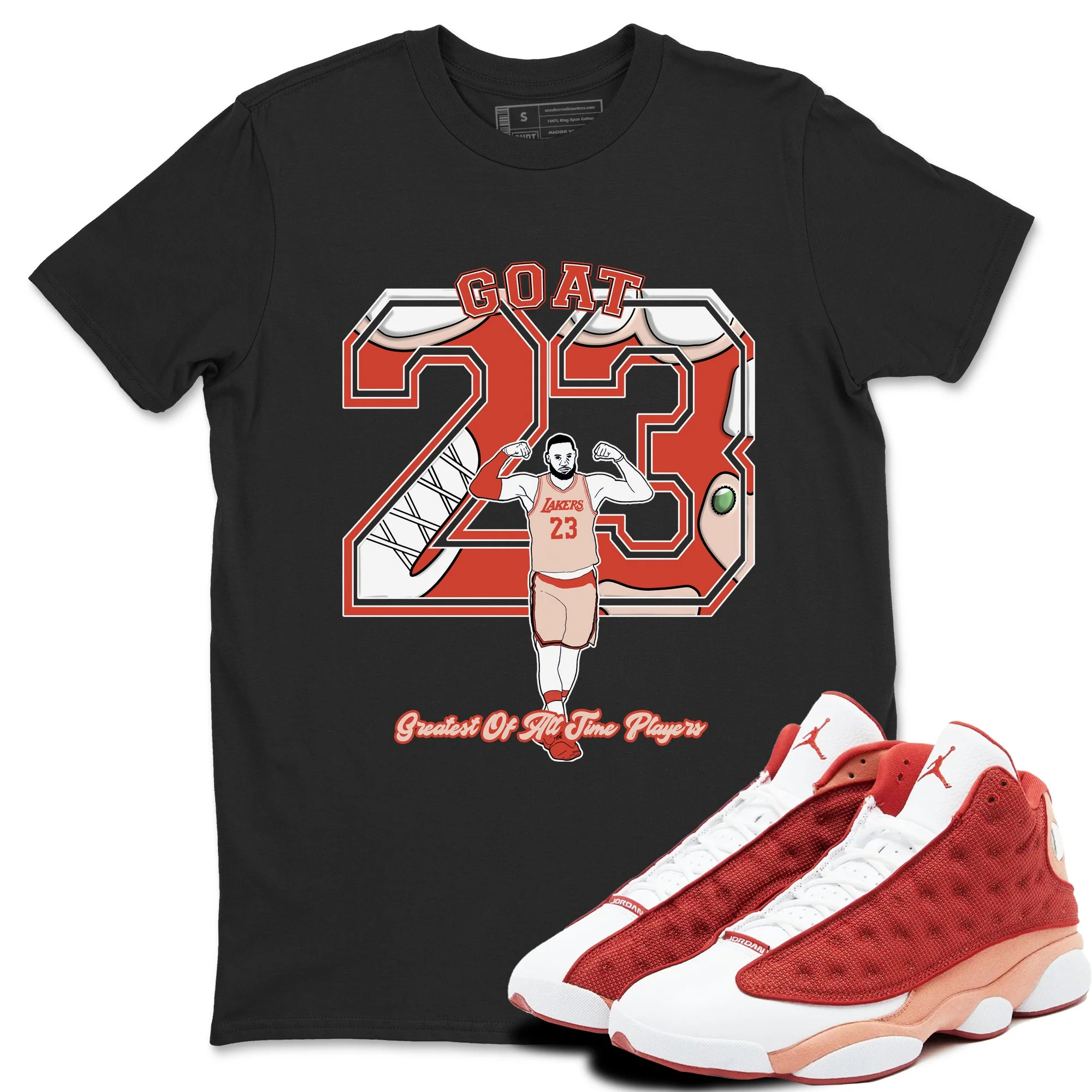 Goat Player Sneaker Tees - Air Jordan 13 Dune Red