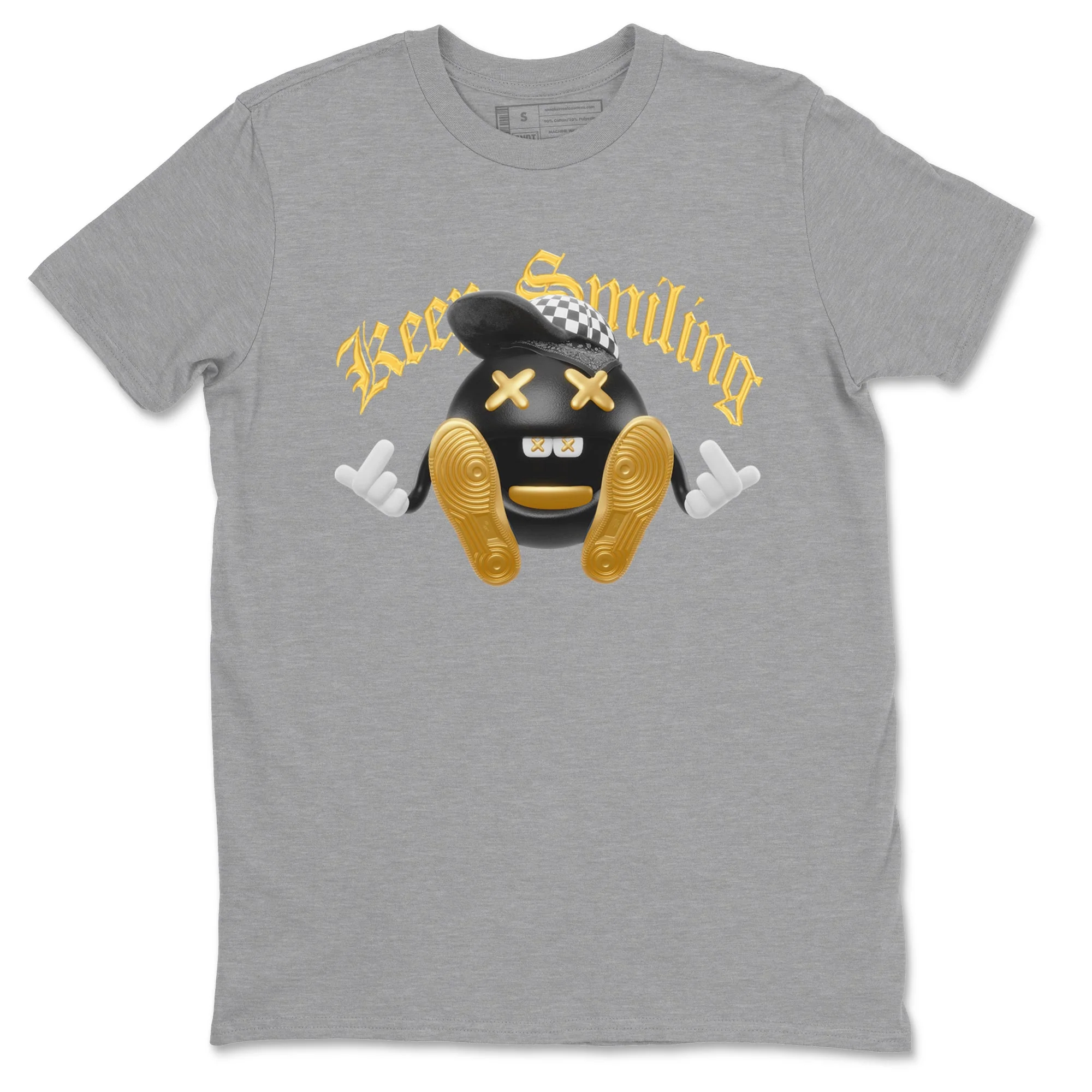 Keep Smiling Sneaker Tees - Air Jordan 1 Black Metallic Gold