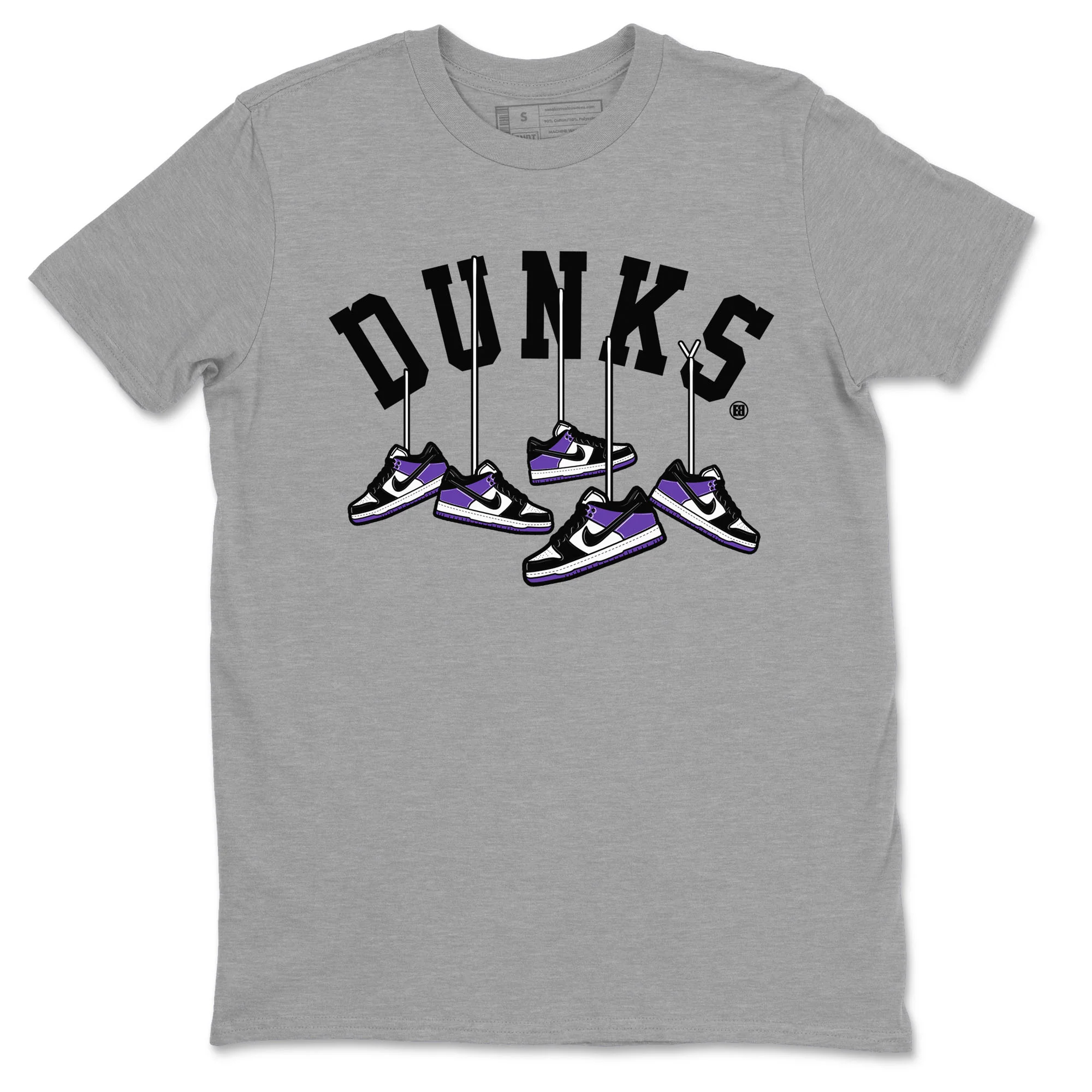 Hanging Sneakers Sneaker Tees - Dunk Low Court Purple