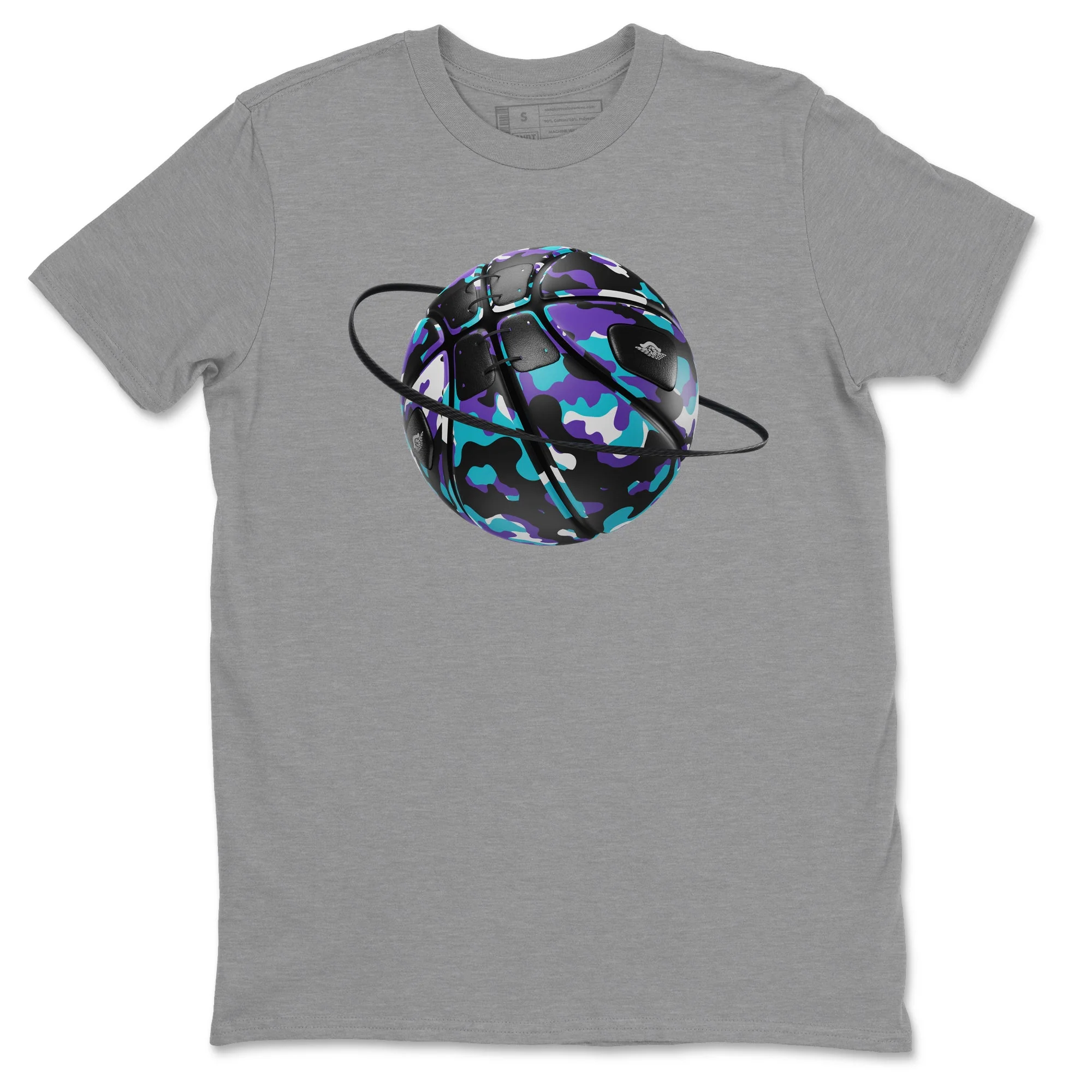 Camo Basketball Planet SNRT Sneaker Tee - Air Jordan 6 Aqua