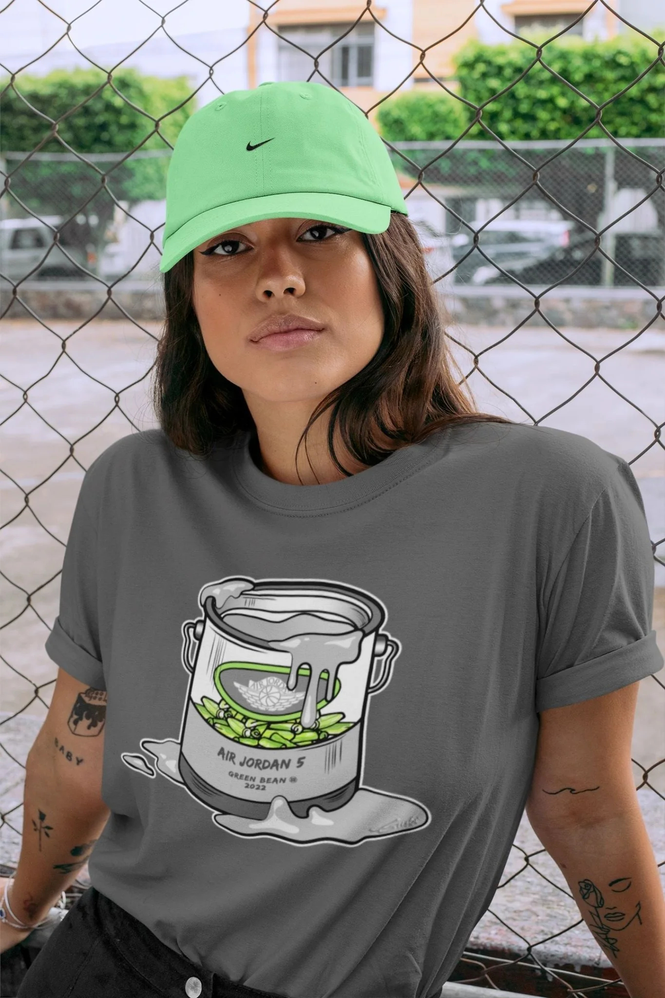 Bucket Unisex Tops - Air Jordan 5 Green Bean