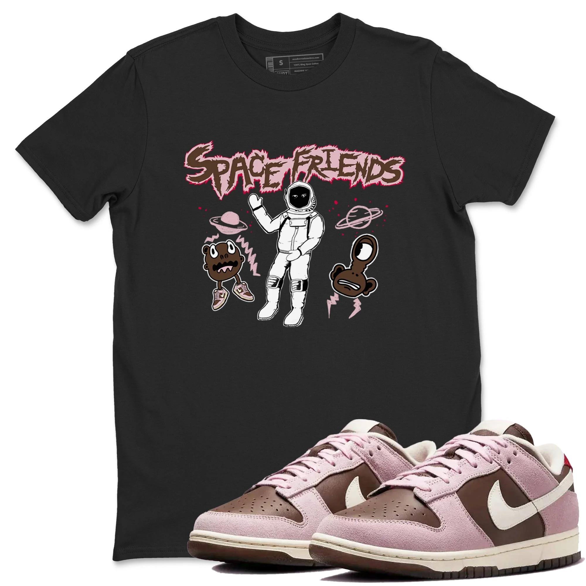 Space Friends Sneaker Tees - Dunk Cacao Wow And Pink Foam