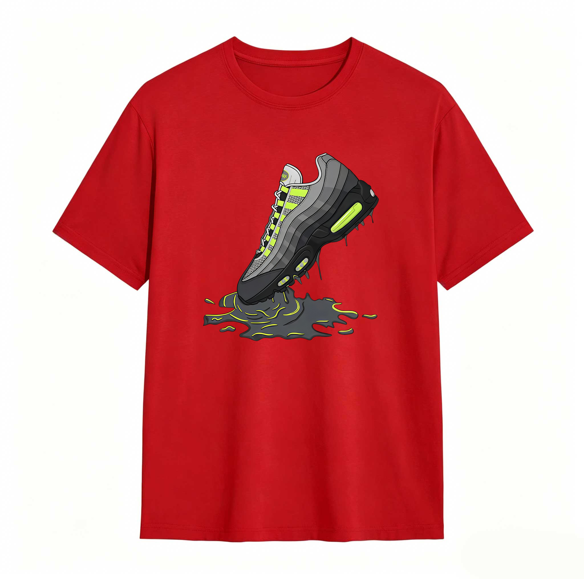 Air Max 95 Big Bubble Neon Yellow Black Cool Grey 2026 OG T Shirt Match Dripping Shoe