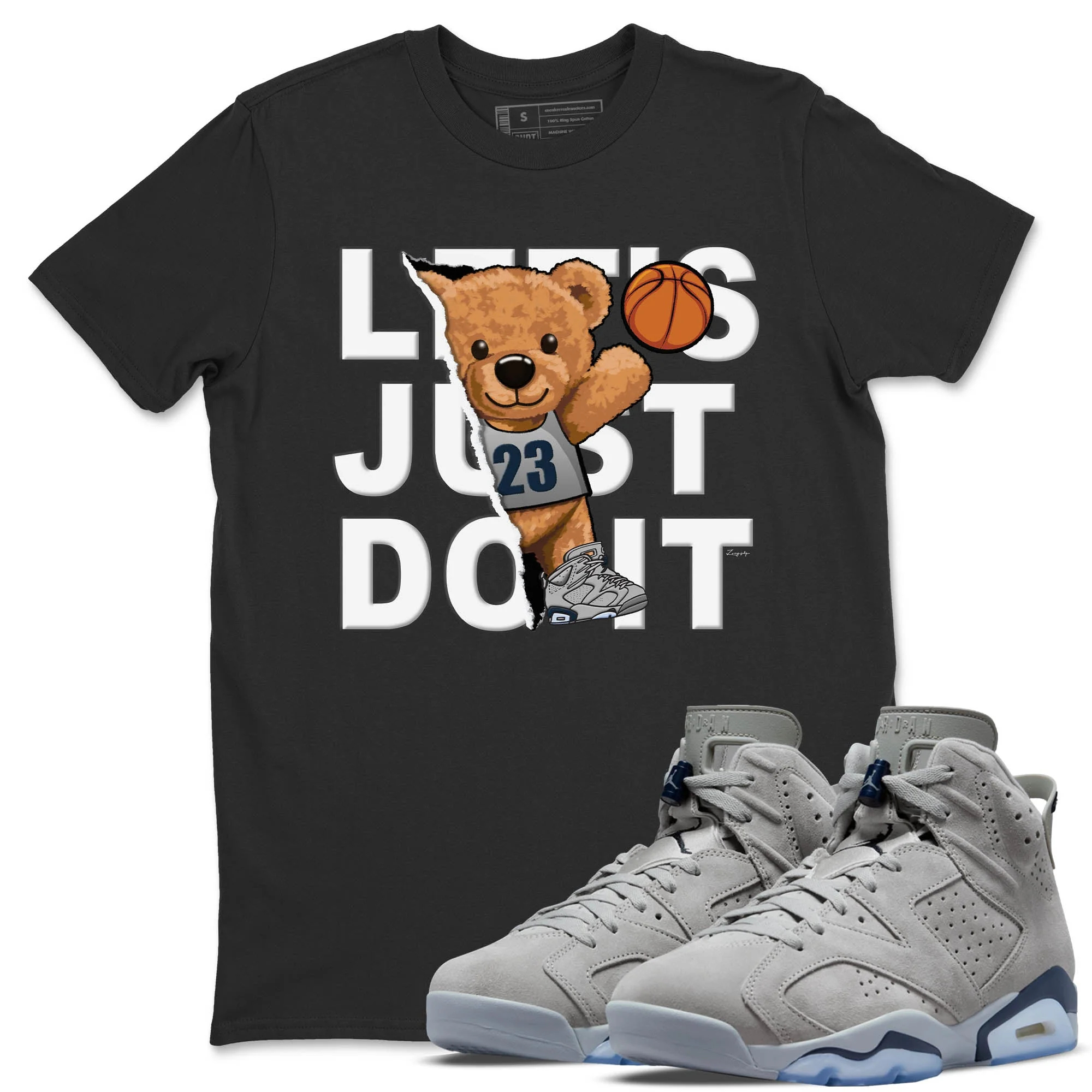 Rip Out Bear Unisex Tops - Air Jordan 6 Georgetown