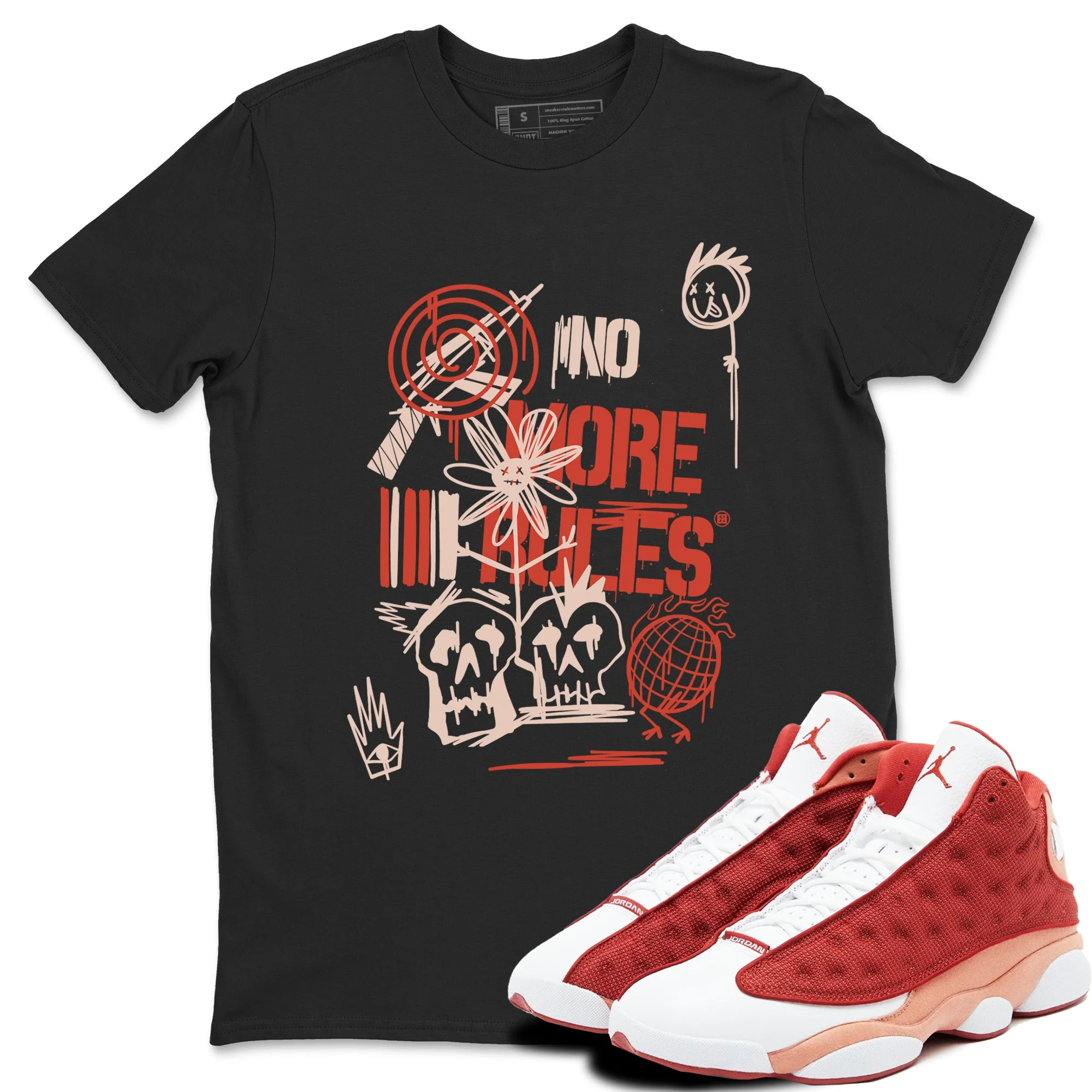 No More Rules Sneaker Tees - Air Jordan 13 Dune Red