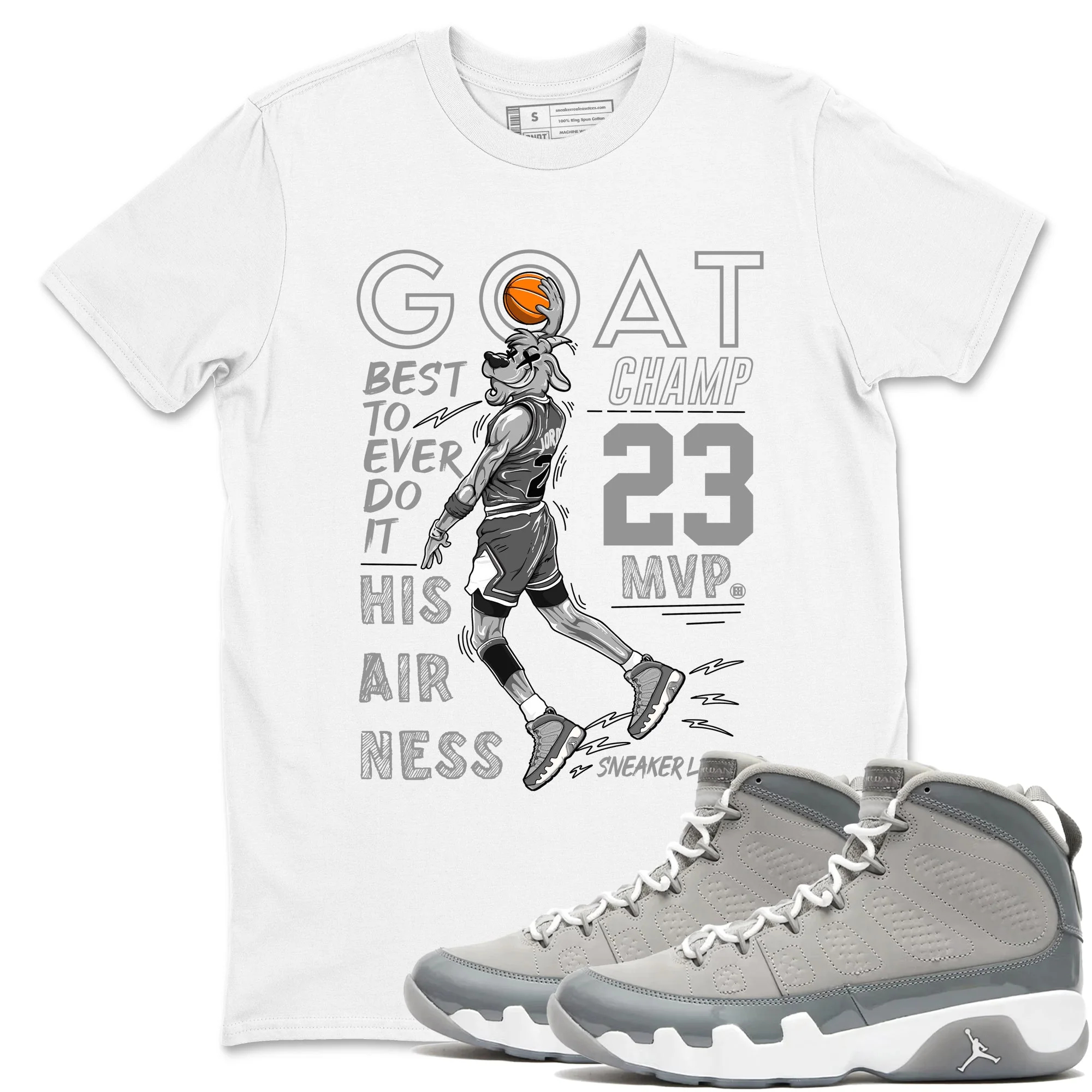 MVP Goat Sneaker Tees - Air Jordan 9 Cool Grey