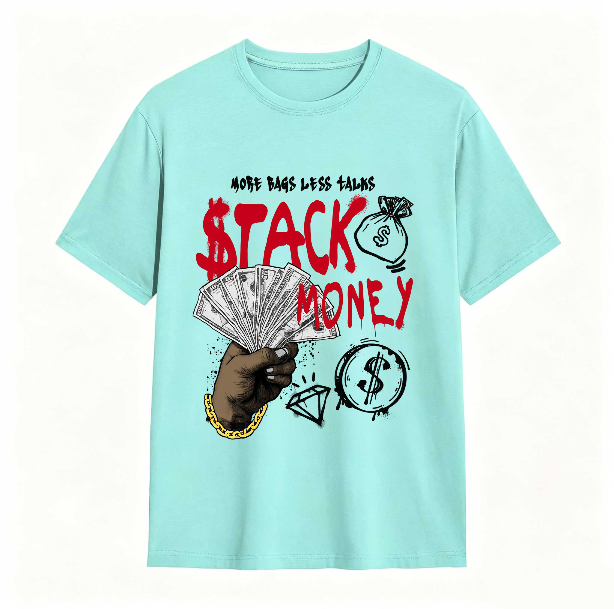 Stack Money Sneaker Tees - Match Air Jordan 13 University Red