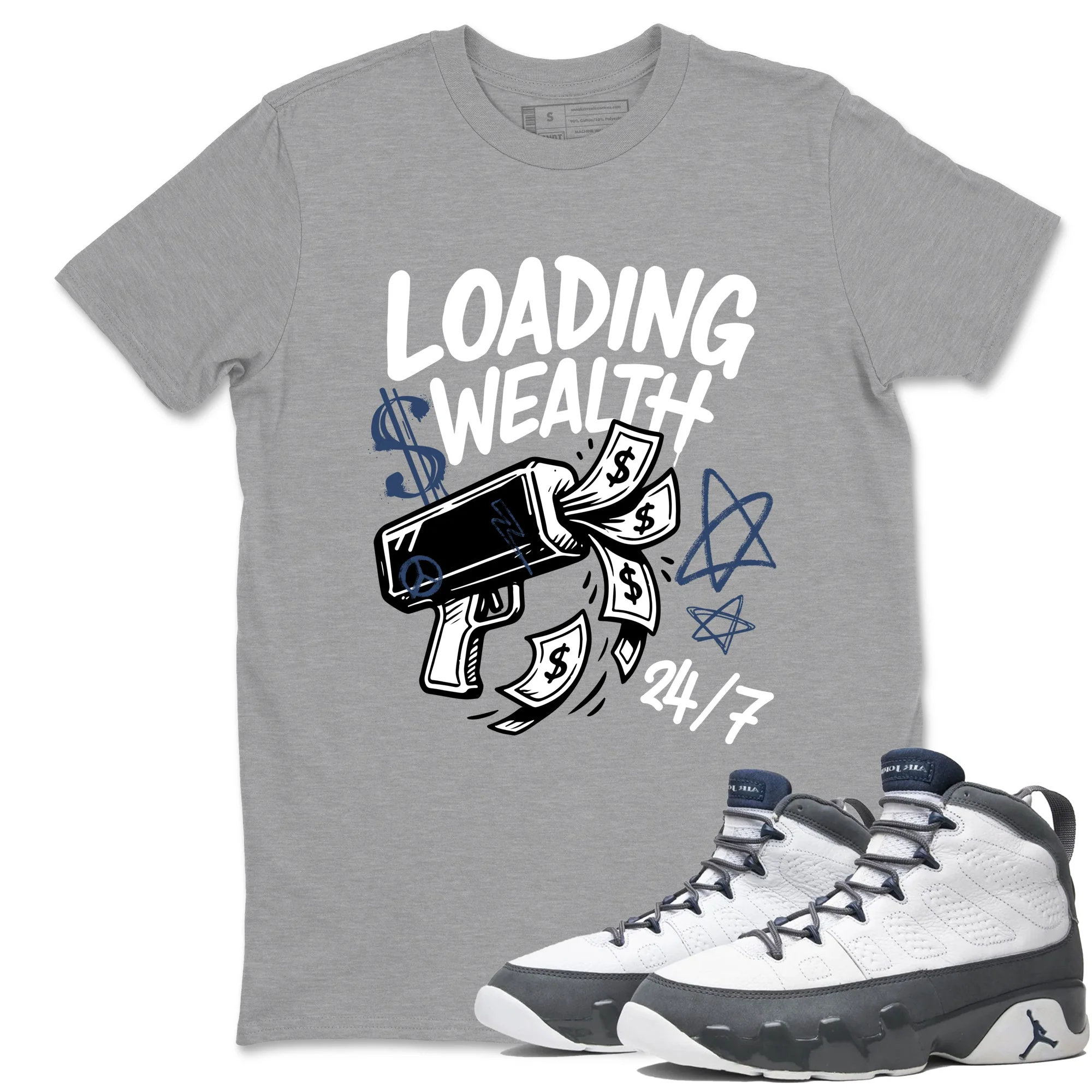 Loading Wealth Sneaker Tees - Air Jordan 9 Flint Grey