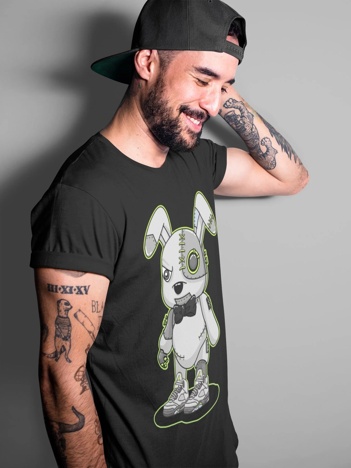 Cyborg Bunny Unisex Tops - Air Jordan 5 Green Bean