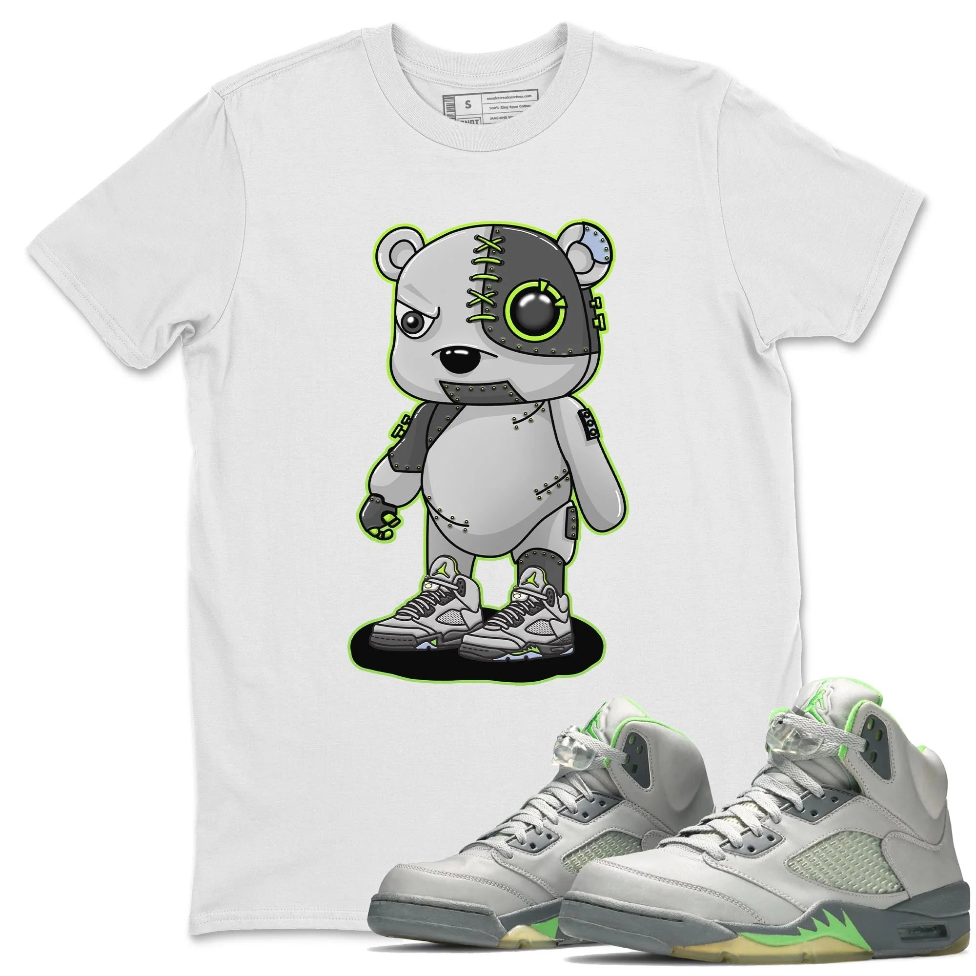 Cyborg Bear Unisex Tops - Air Jordan 5 Green Bean
