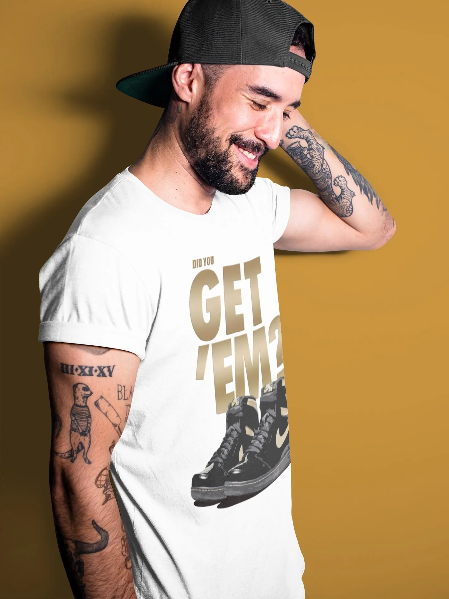 Did You Get 'Em Unisex Tops - Air Jordan 1 Black Metallic Gold