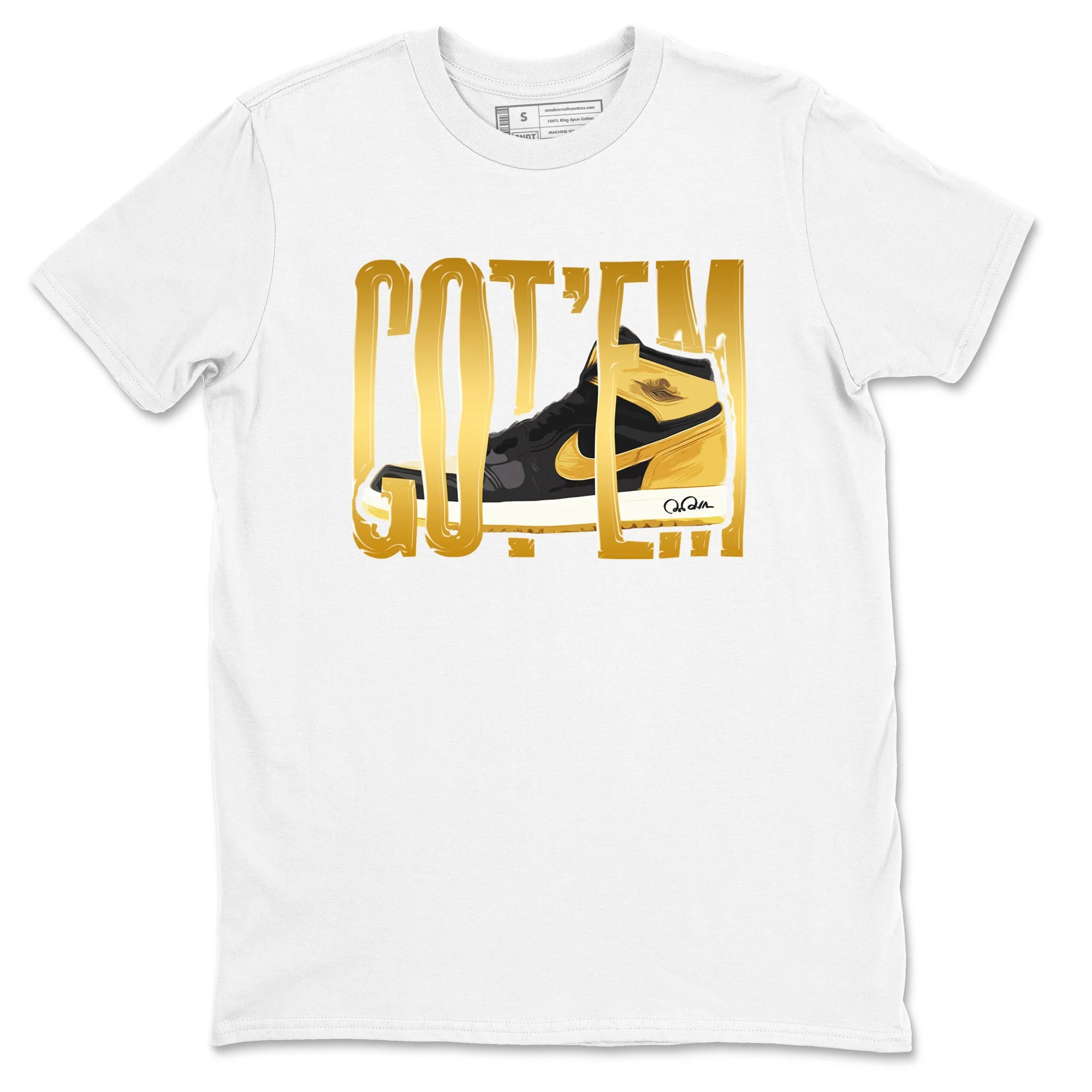 Wigggling Gotem Sneaker Tees - Air Jordan 1 Black Metallic Gold