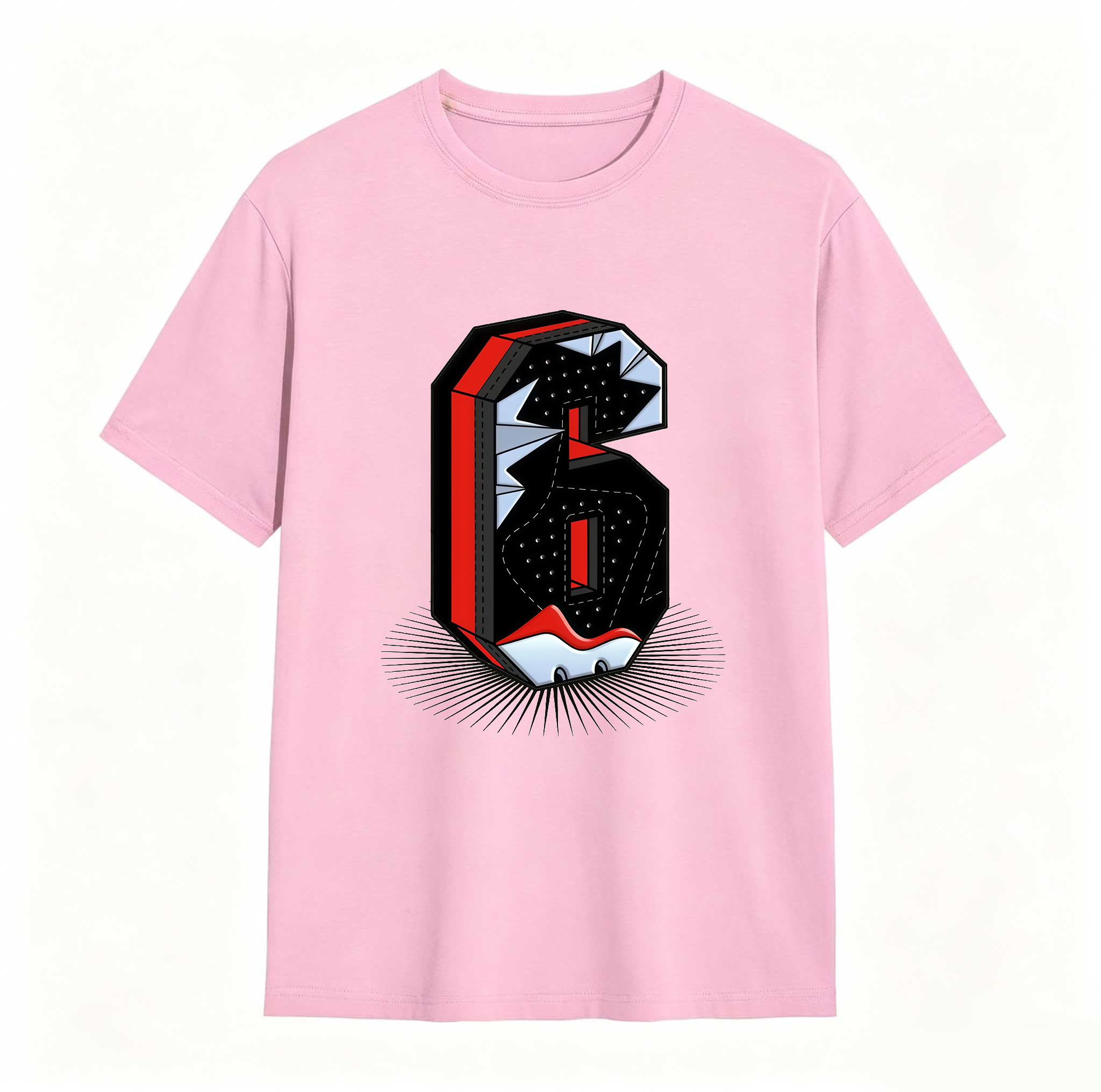 Number Statue Sneaker Tees - Match Air Jordan 6 Reverse Infrared