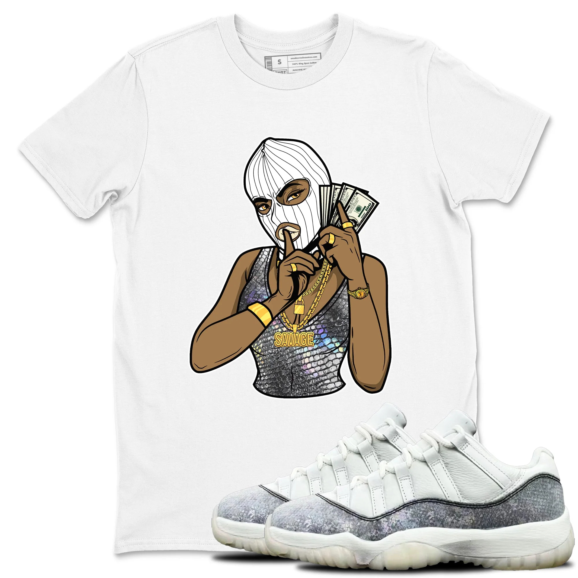 Gangster Women Sneaker Tees - Air Jordan 11 Year Of The Snake