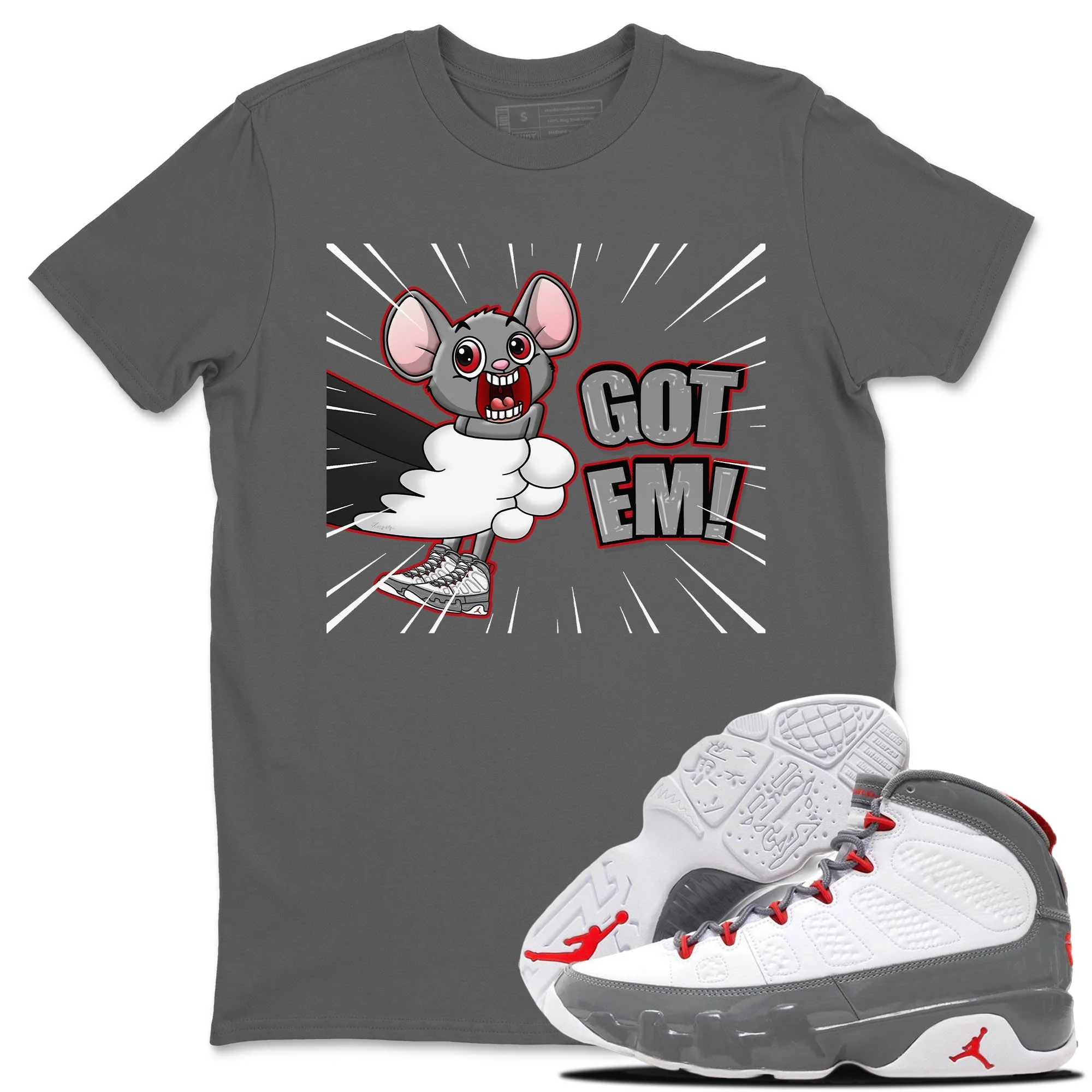 T&J Got Em Unisex Tops - Air Jordan 9 Fire Red