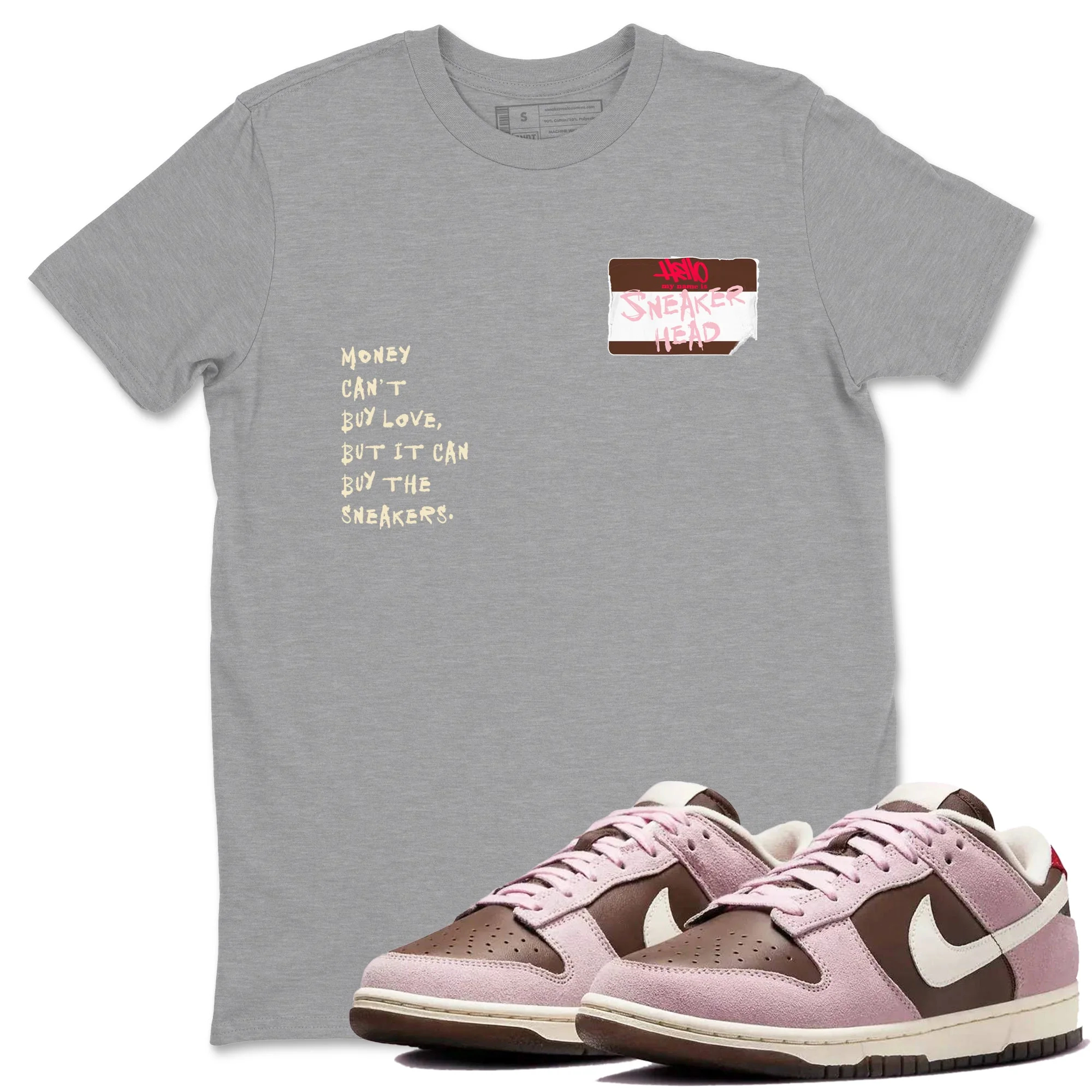 Sneakerhead Badge Sneaker Tees - Dunk Cacao Wow And Pink Foam