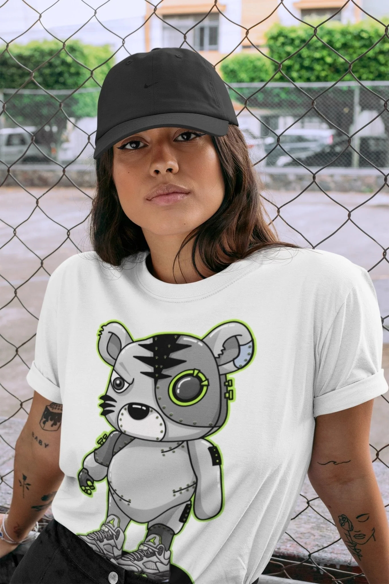 Cyborg Tiger Unisex Tops - Air Jordan 5 Green Bean