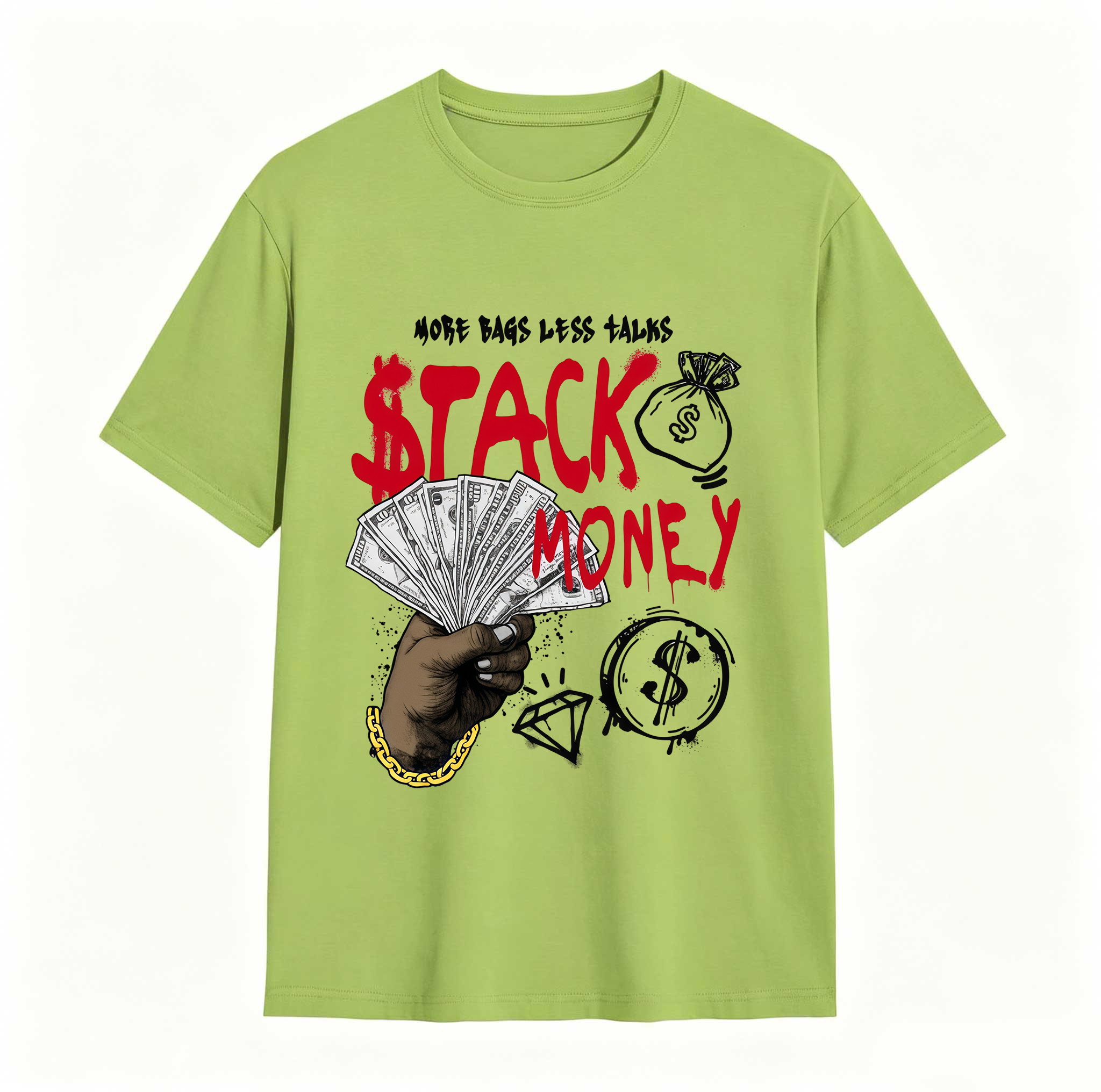 Stack Money Sneaker Tees - Match Air Jordan 13 University Red