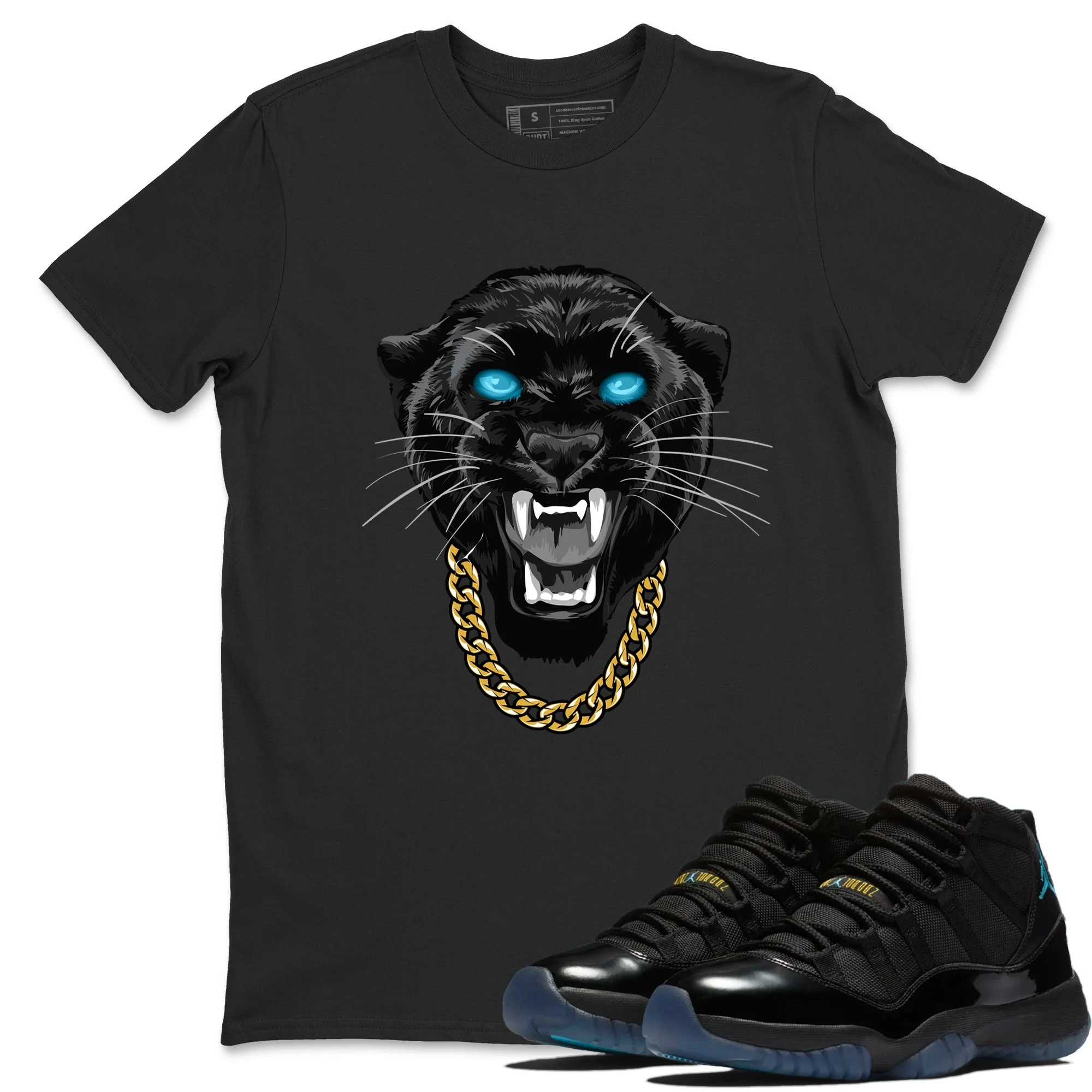 Gangster Black Cat Sneaker Tees - Air Jordan 11 Gamma
