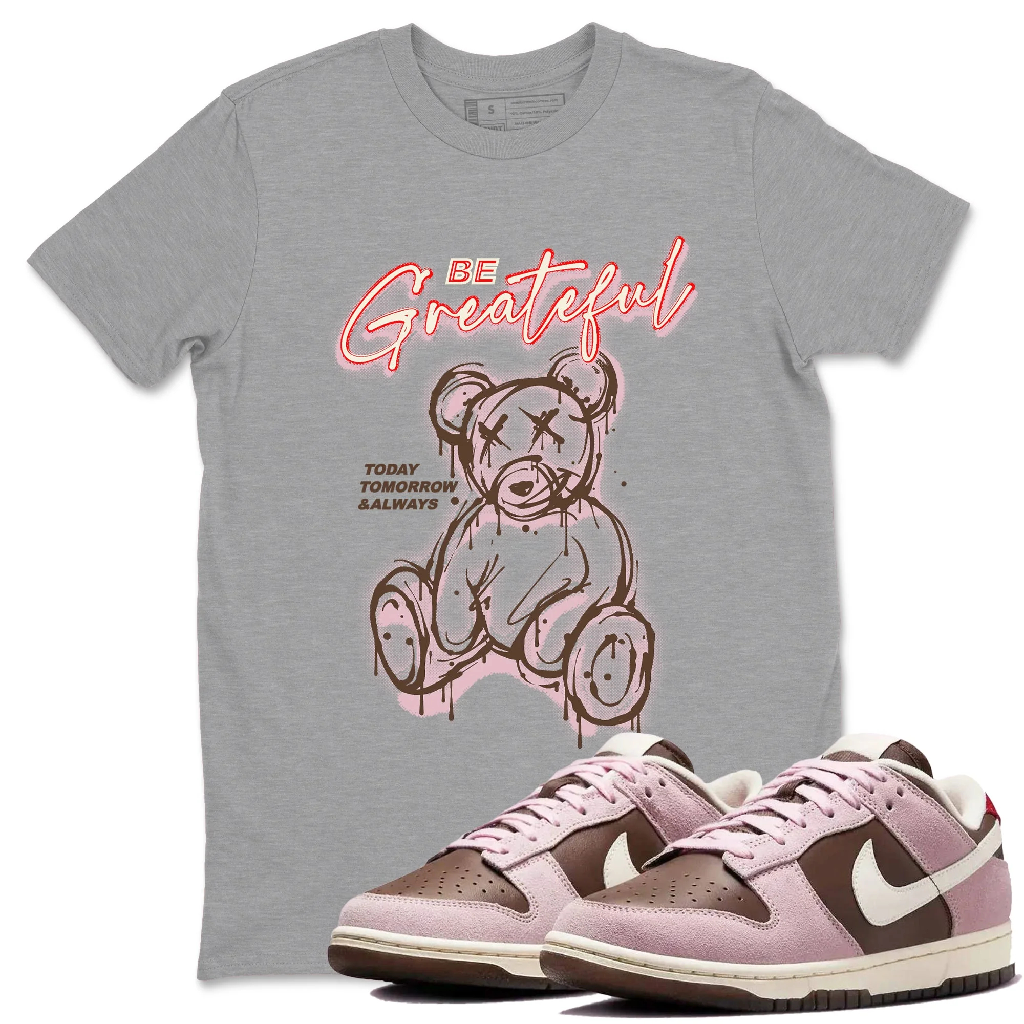Be Grateful Sneaker Tees - Dunk Cacao Wow And Pink Foam