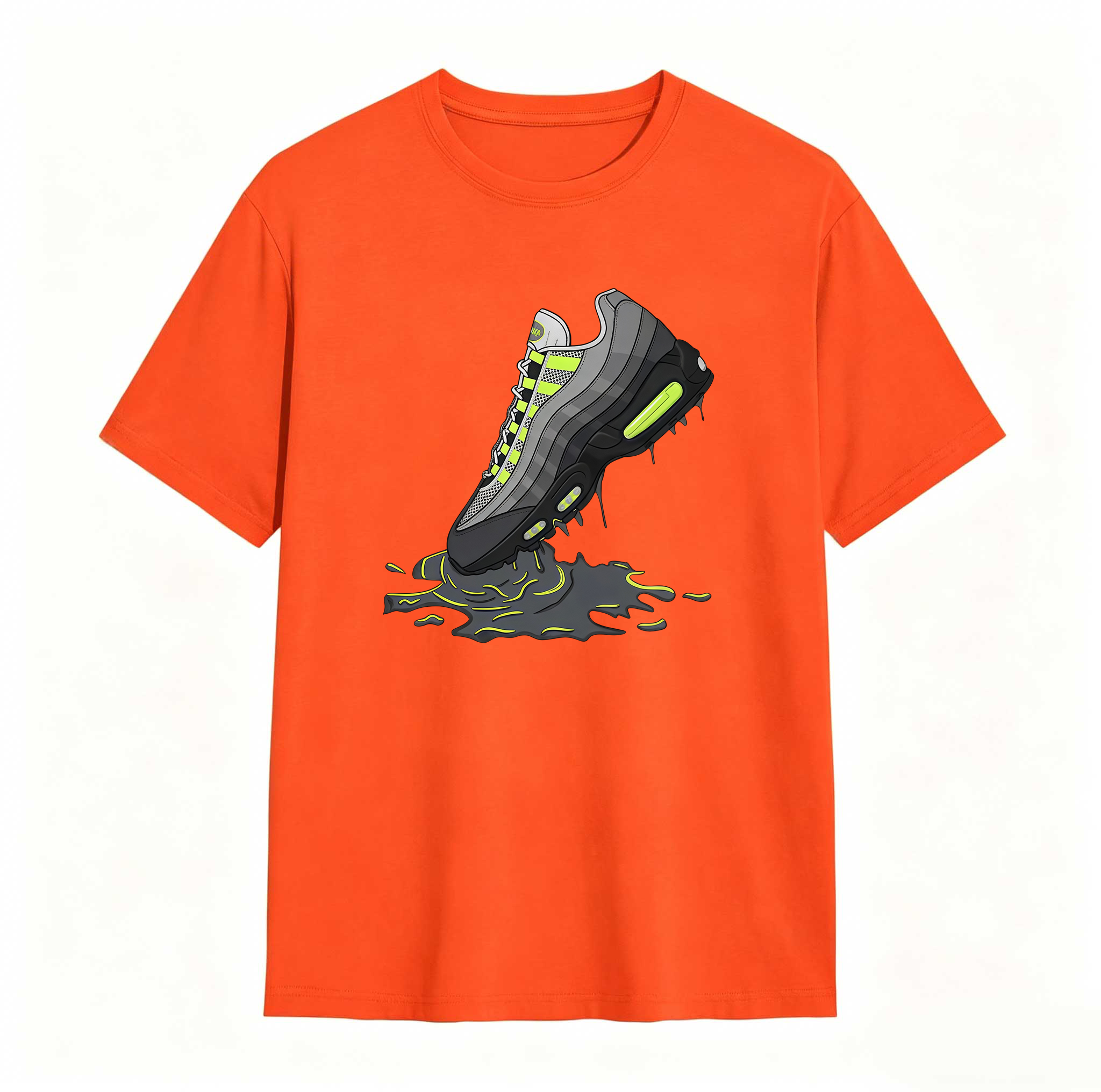 Air Max 95 Big Bubble Neon Yellow Black Cool Grey 2026 OG T Shirt Match Dripping Shoe