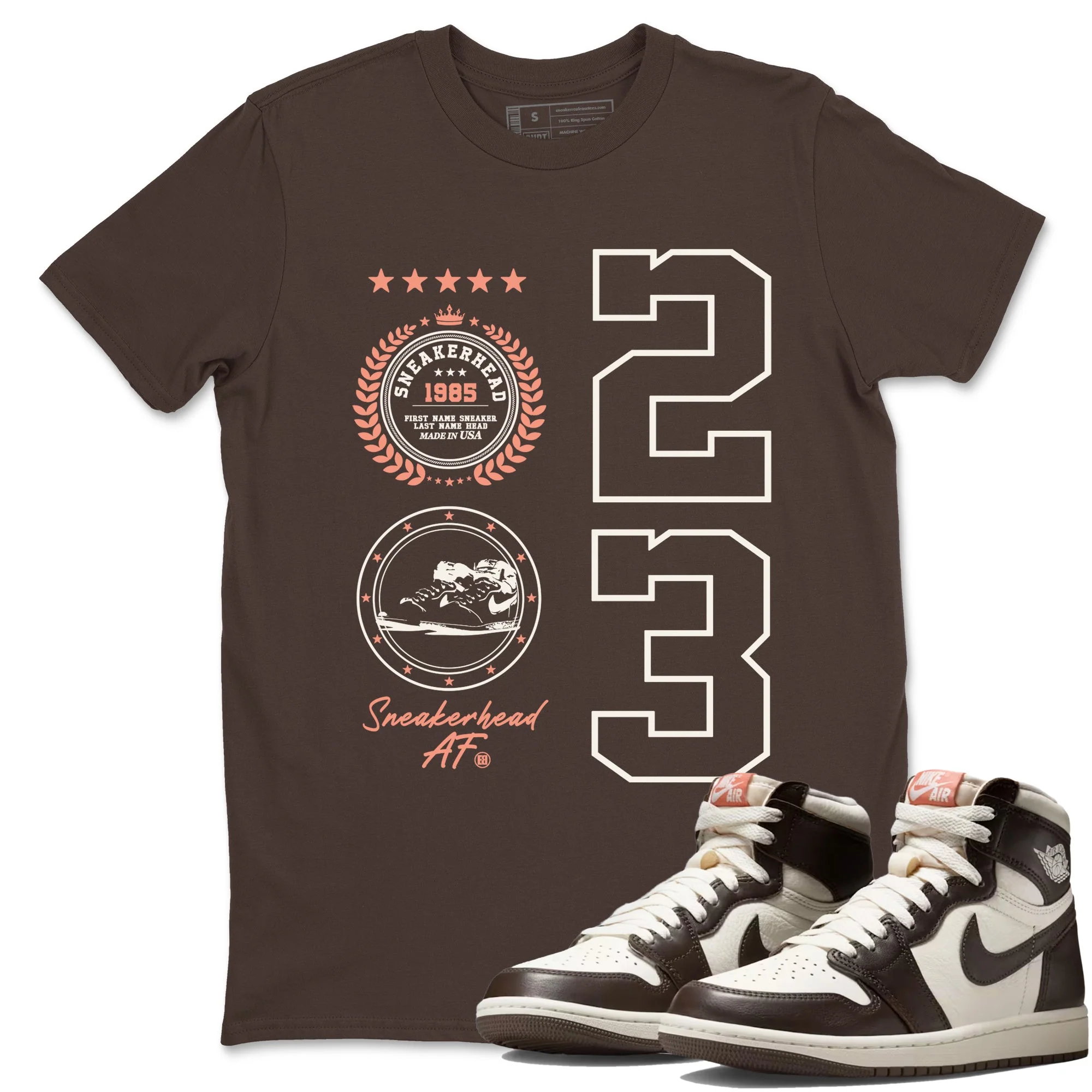Sneaker Emblem Sneaker Tees - Air Jordan 1 Baroque Brown